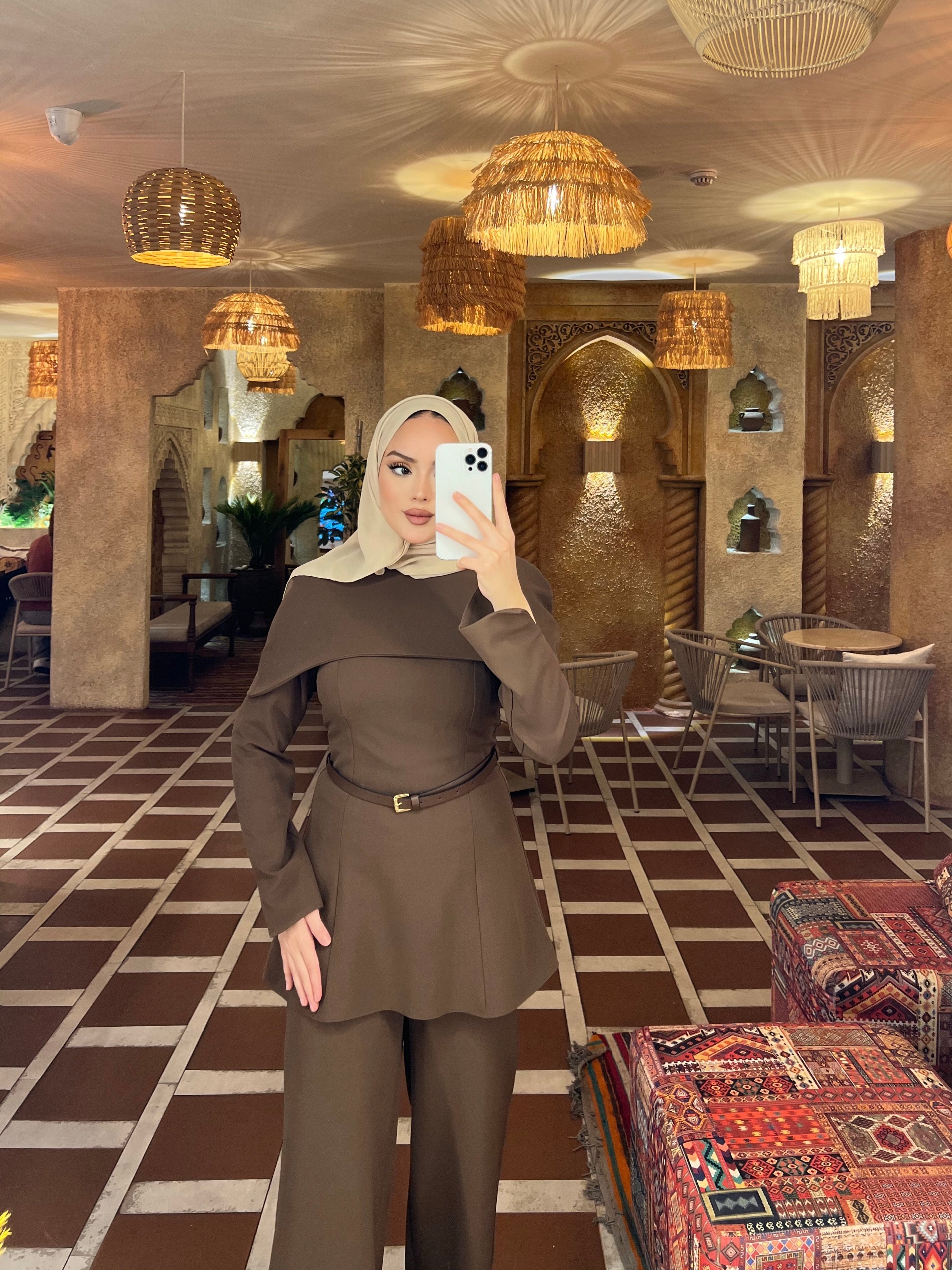 Hande Kemerli Takım - Kahve