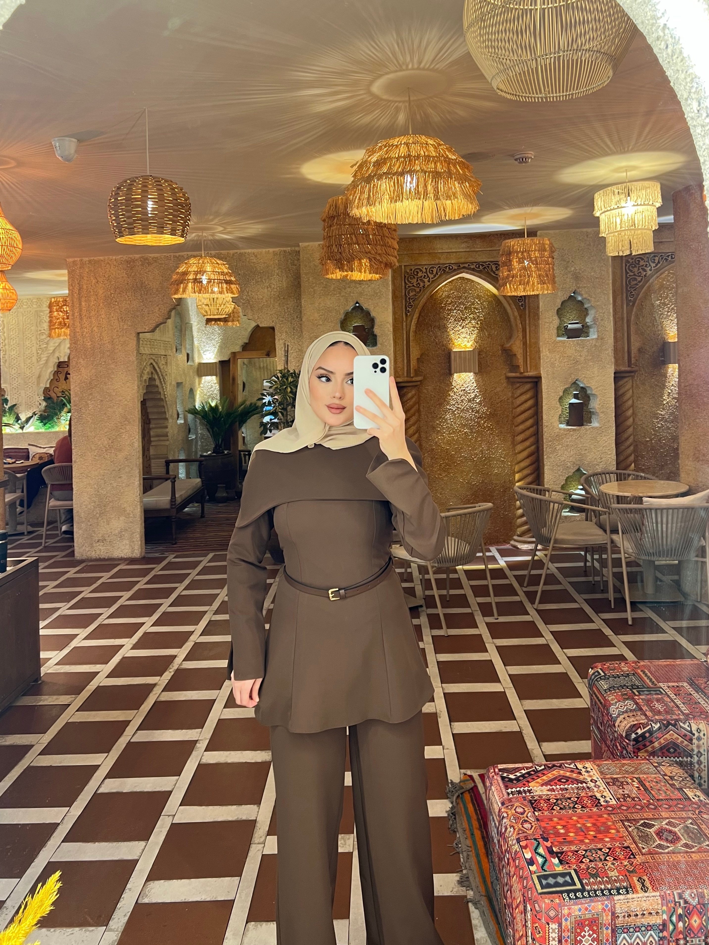 Hande Kemerli Takım - Kahve