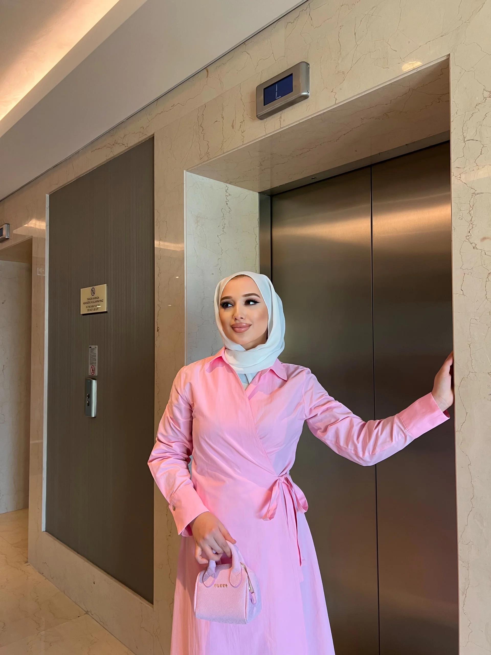 Havas Çapraz Elbise  - Pembe