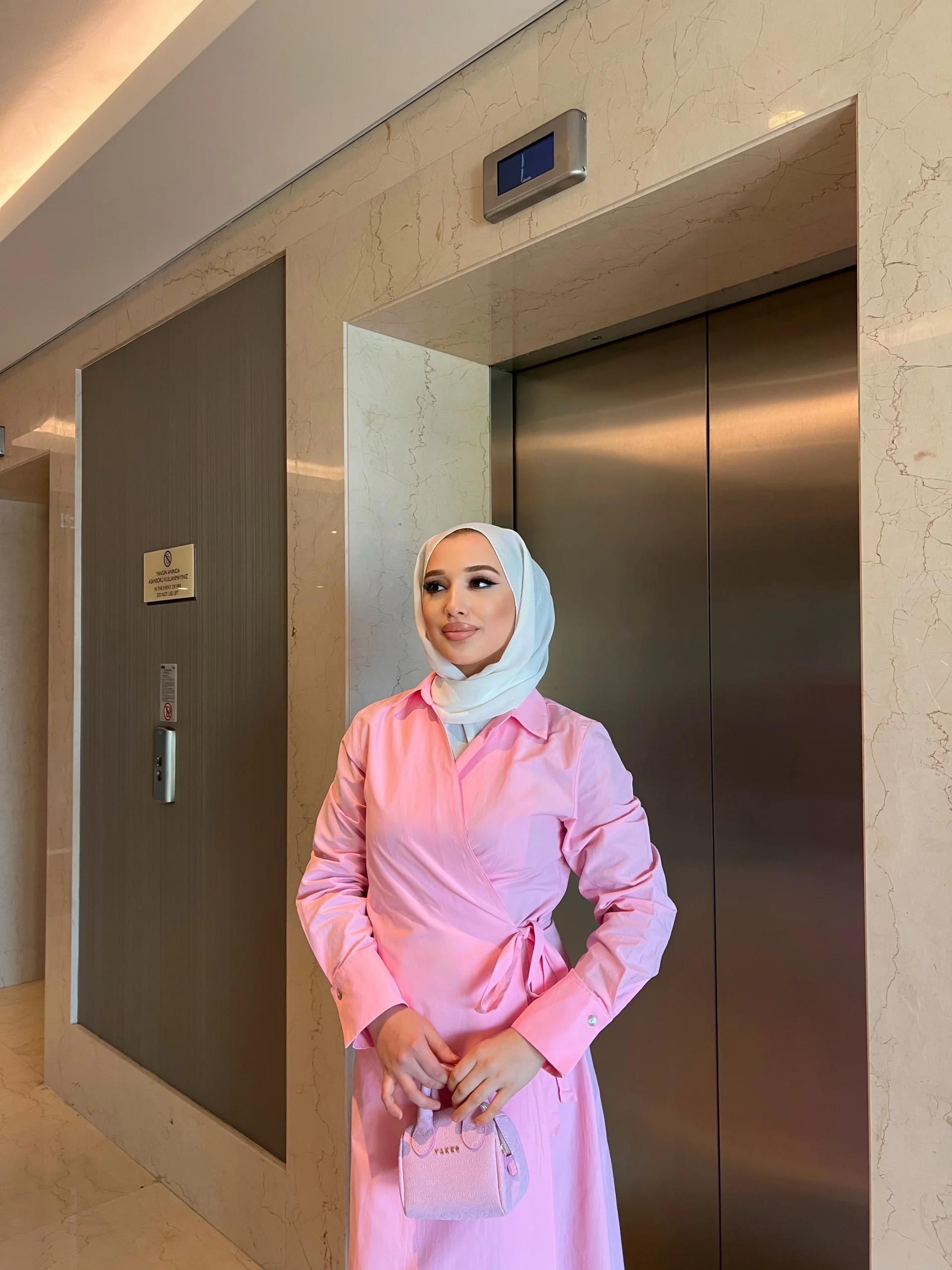 Havas Çapraz Elbise  - Pembe
