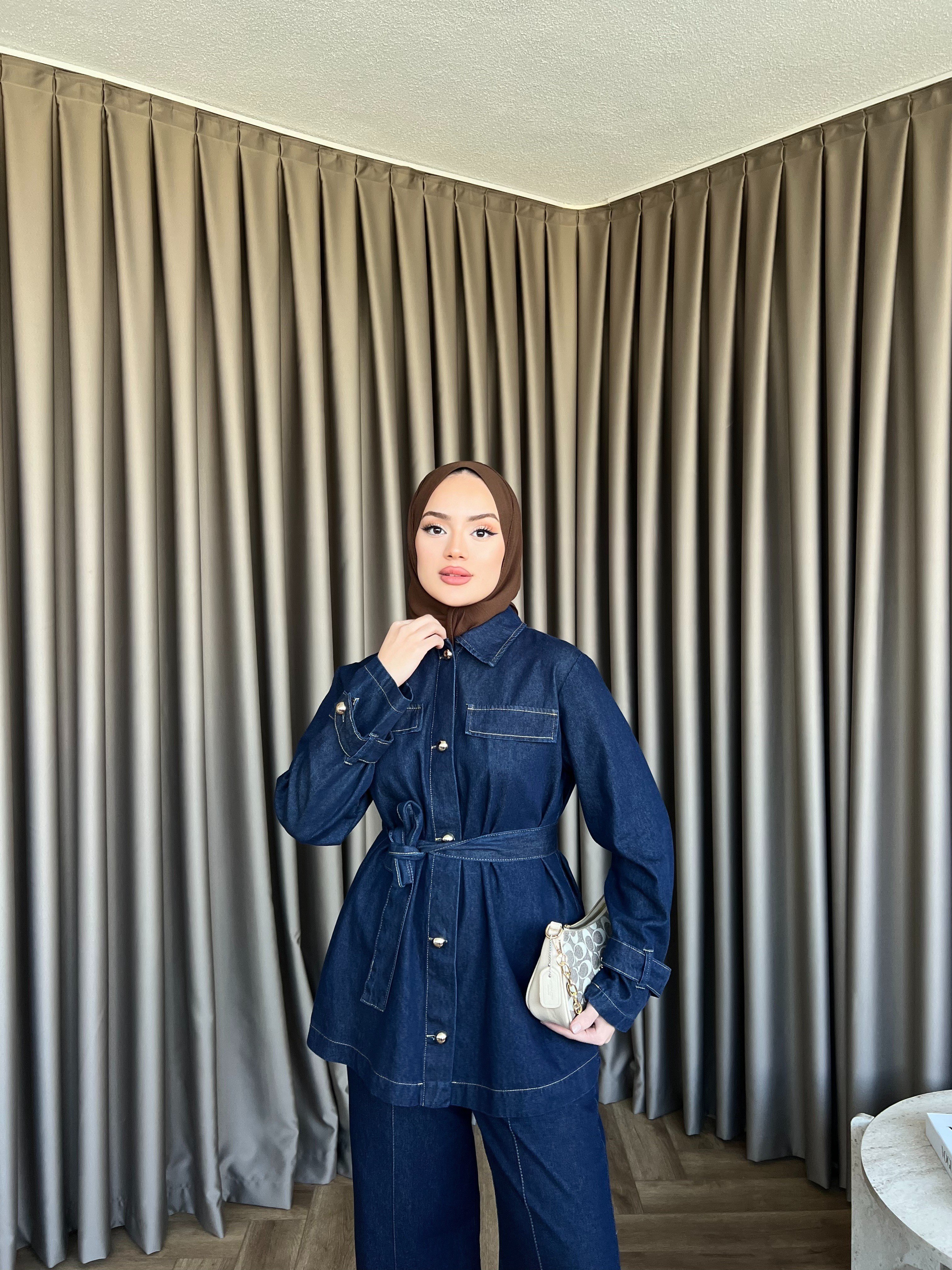 Hazen Düğmeli Kot Takım 