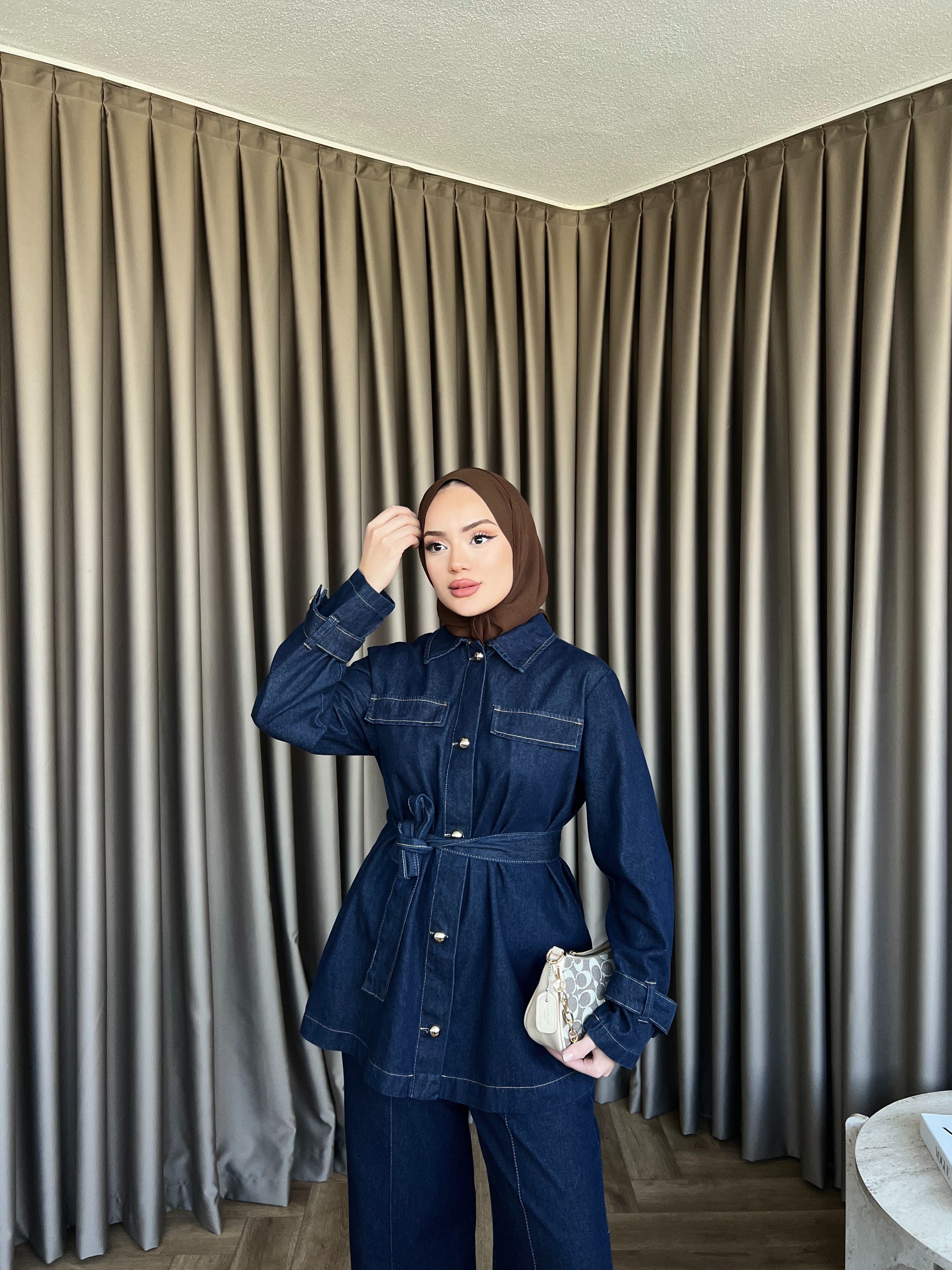 Hazen Düğmeli Kot Takım 