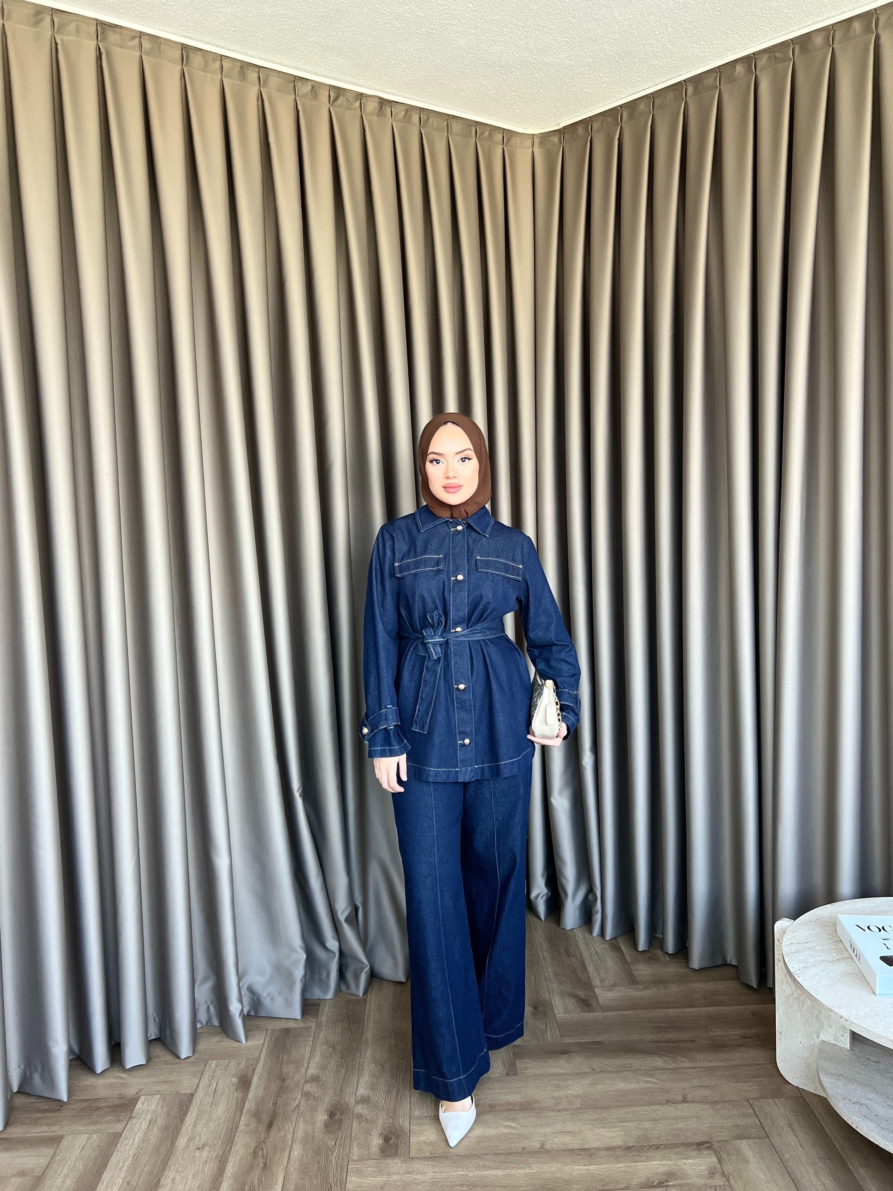 Hazen Düğmeli Kot Takım 