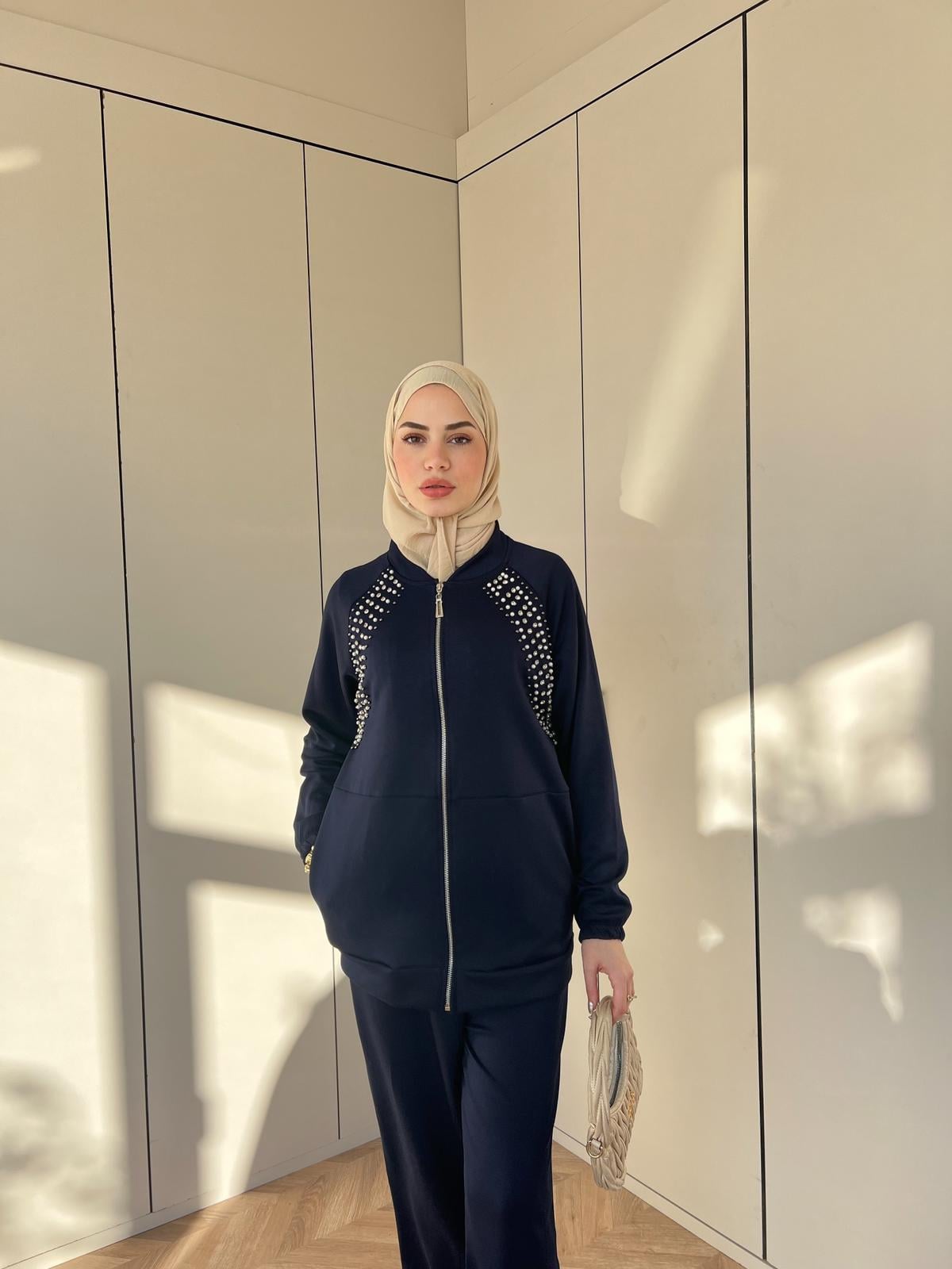 Hedis Taşlı Takım Lacivert