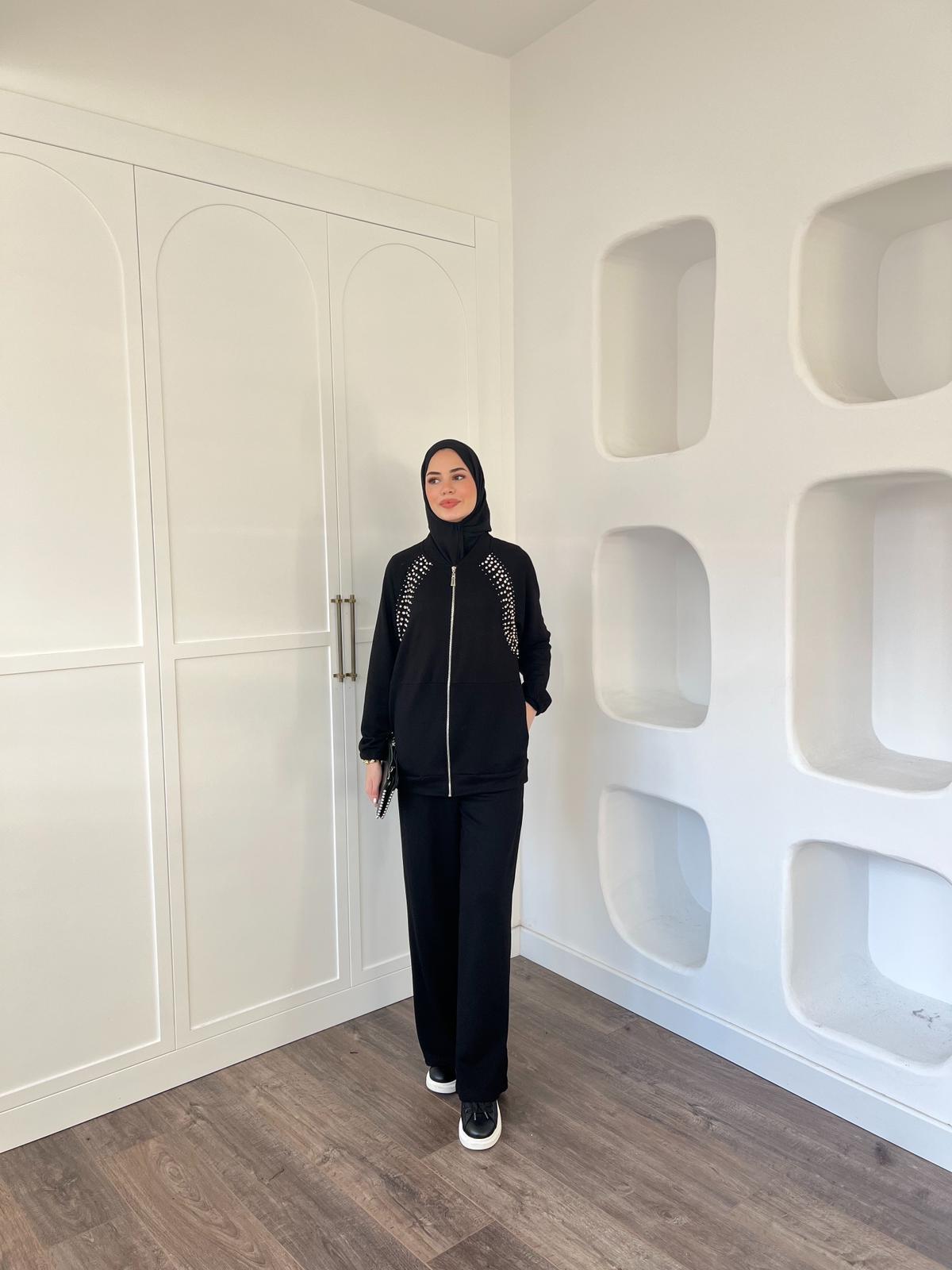 Hedis Taşlı Takım Siyah