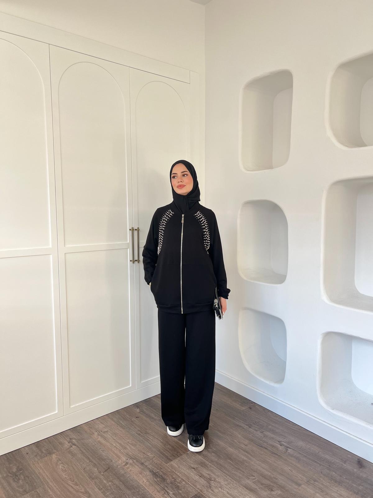Hedis Taşlı Takım Siyah
