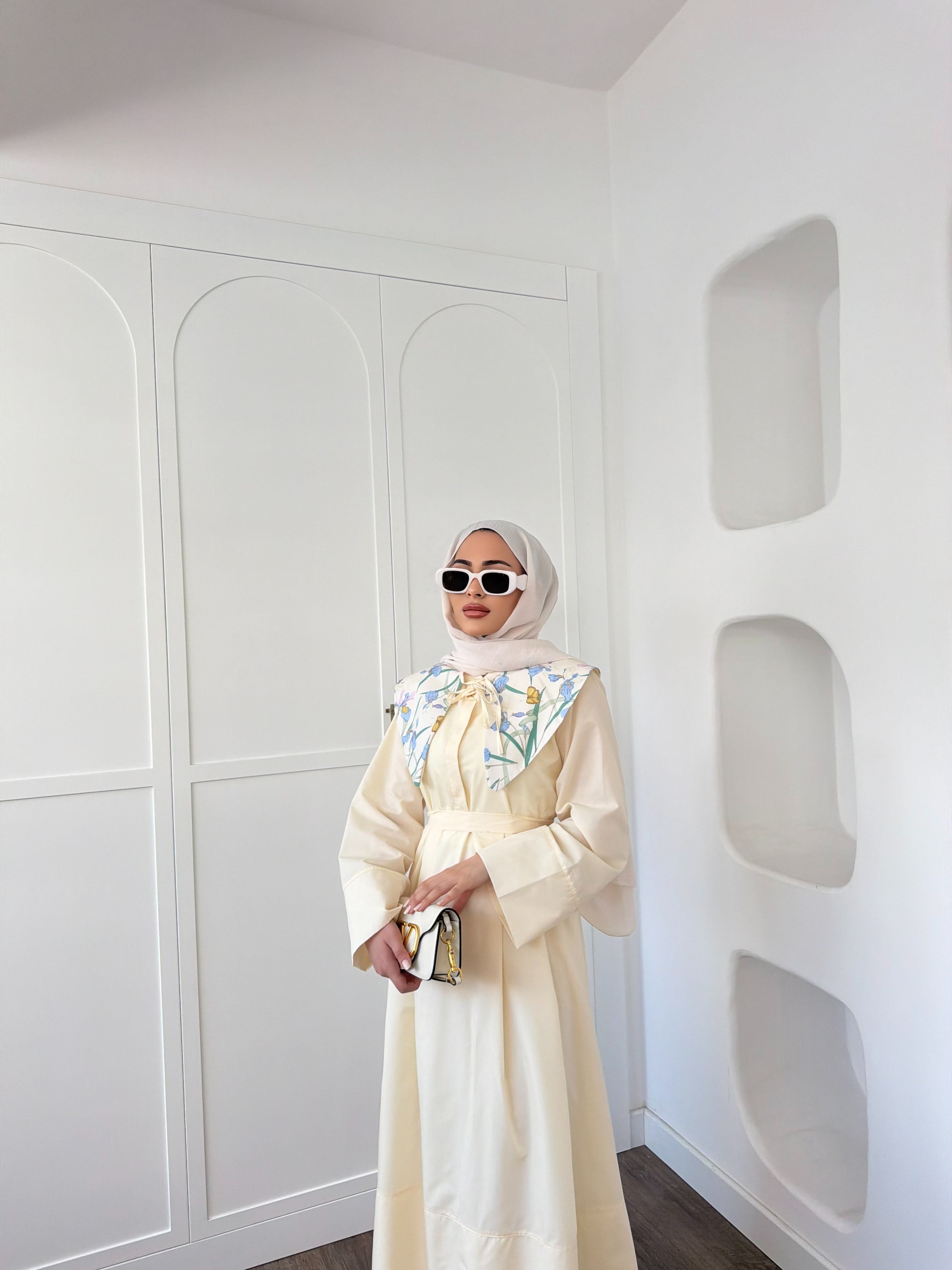 Hwm Bebe Yaka Elbise - Krem