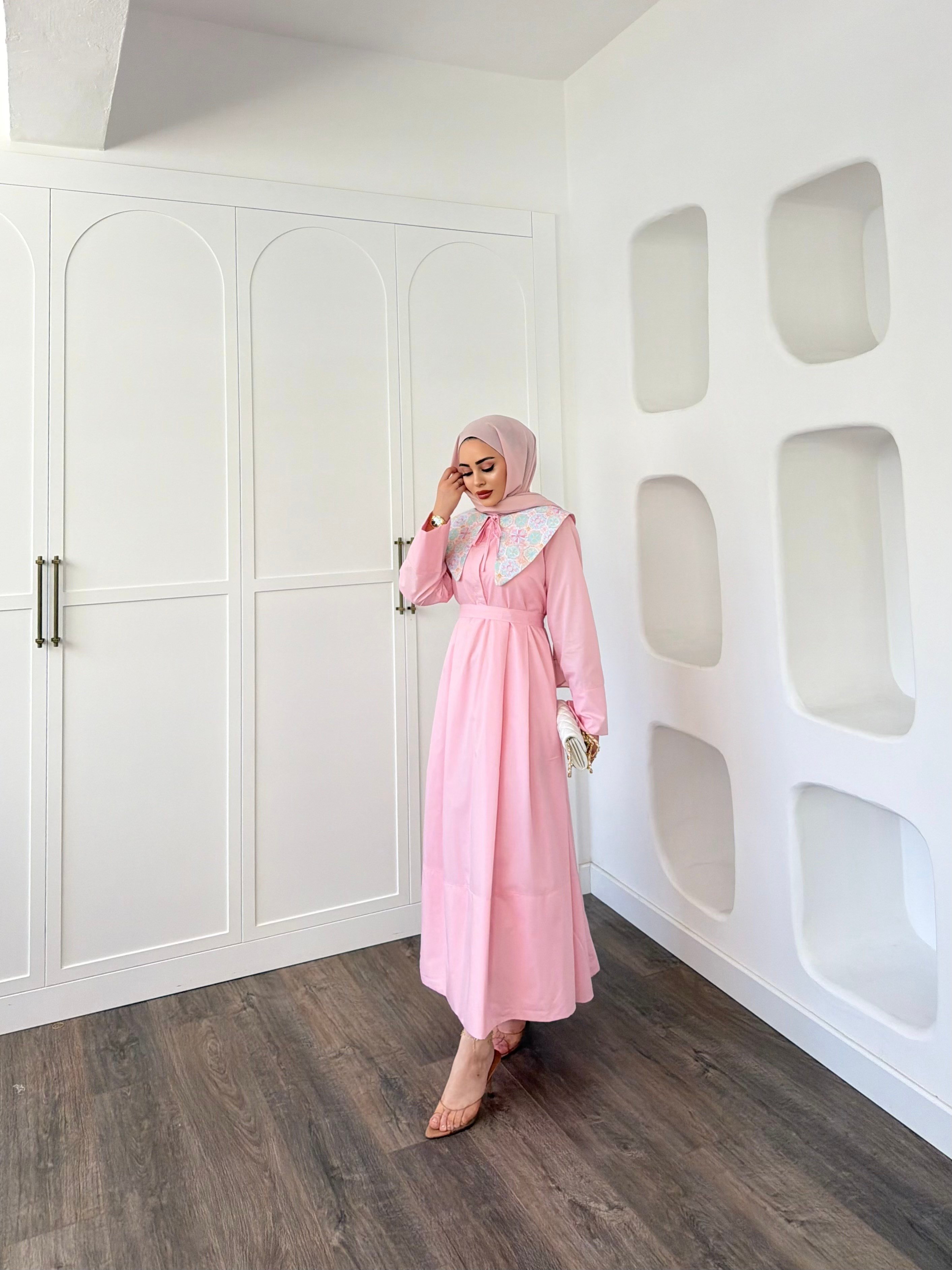 Hwm Bebe Yaka Elbise - Pembe
