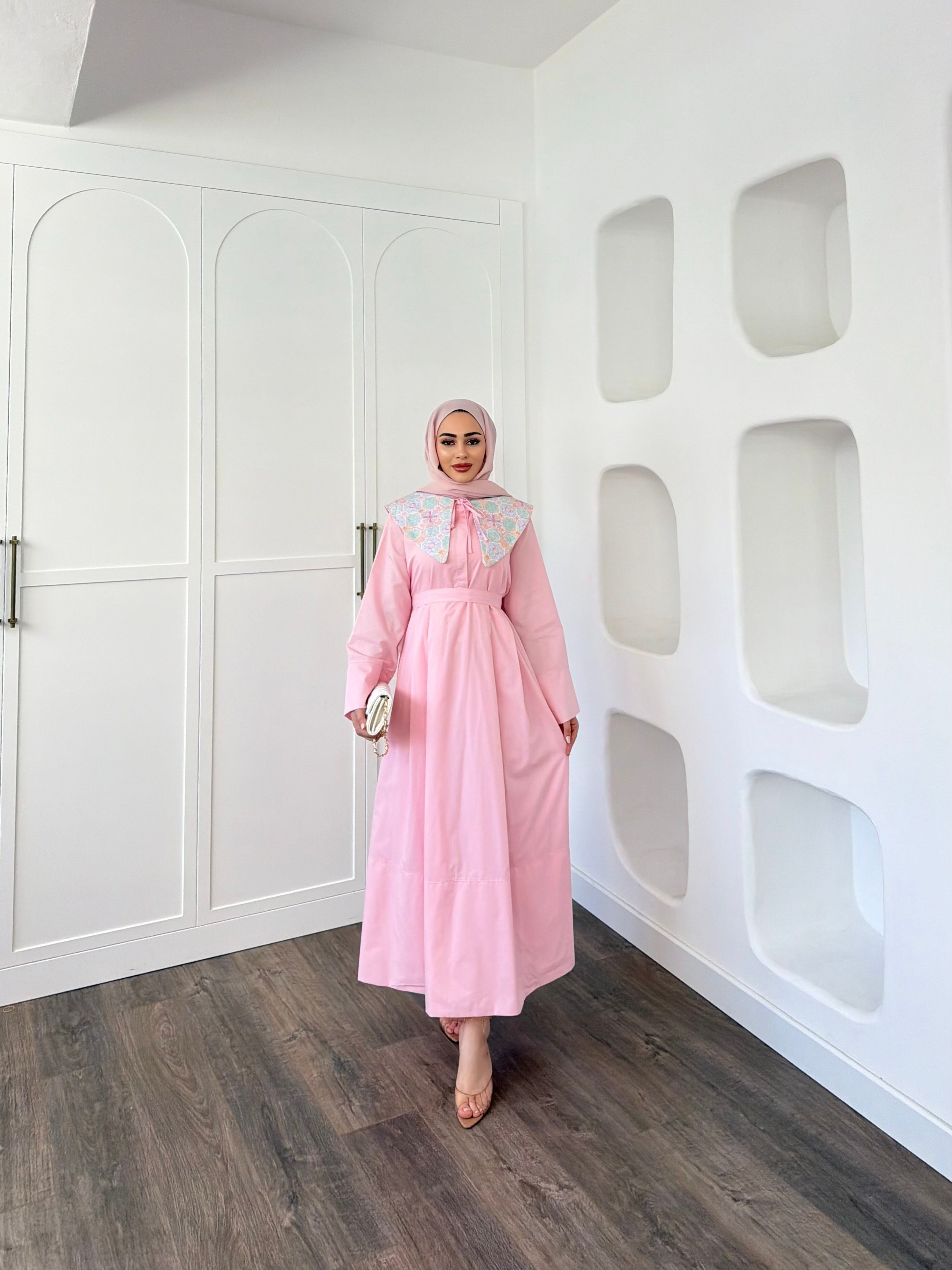 Hwm Bebe Yaka Elbise - Pembe
