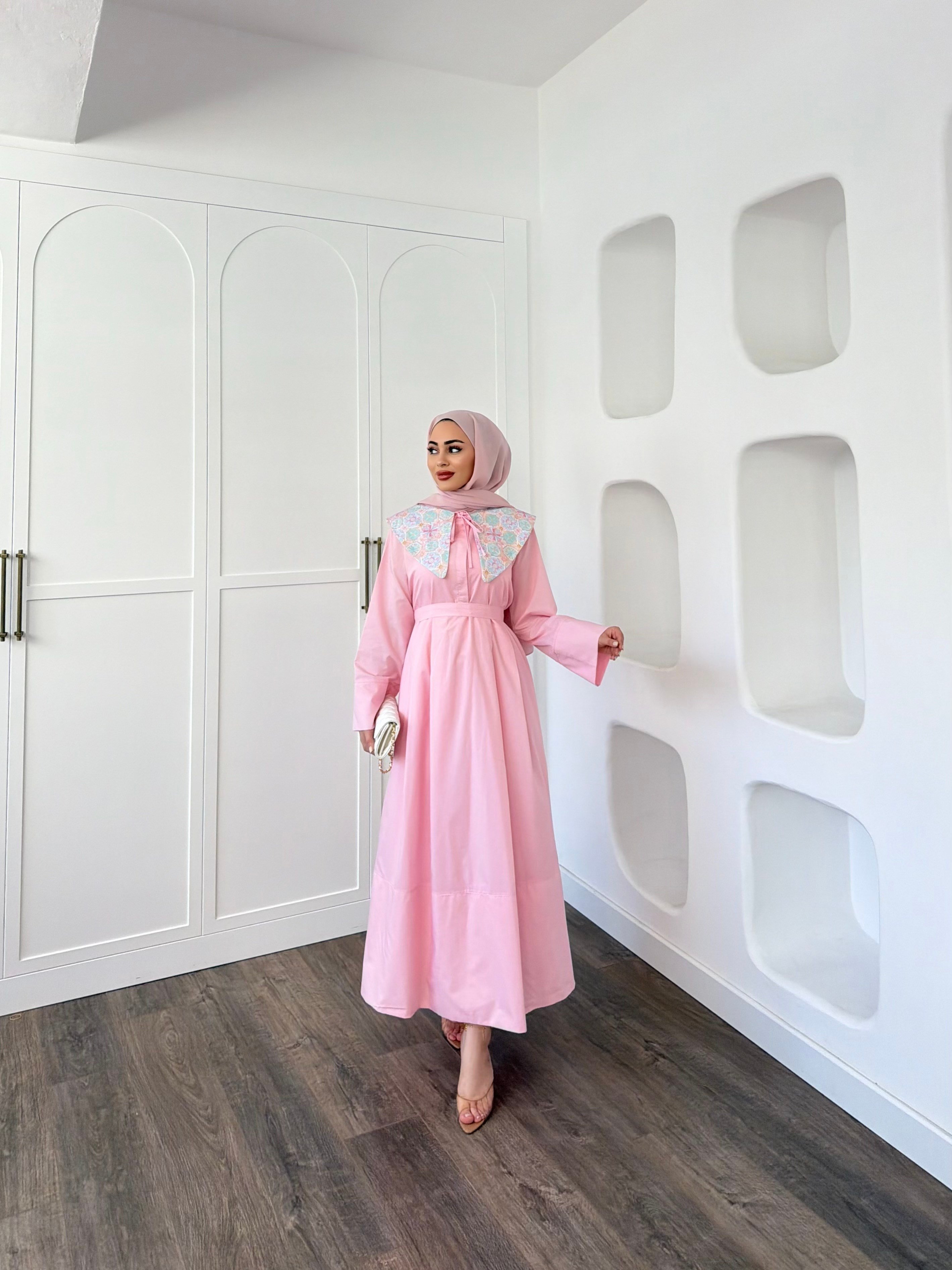 Hwm Bebe Yaka Elbise - Pembe