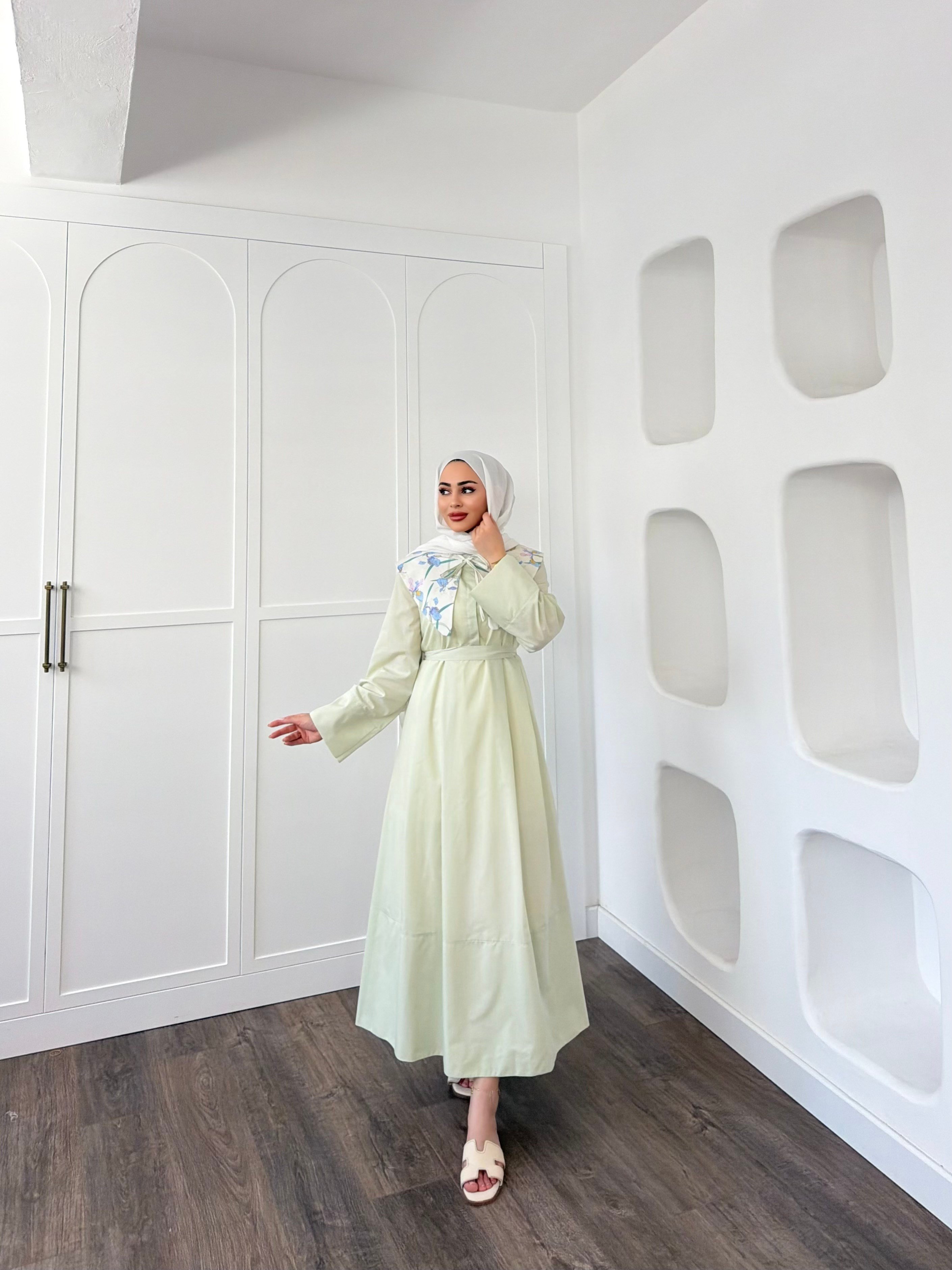 Hwm Bebe Yaka Elbise - Yeşil