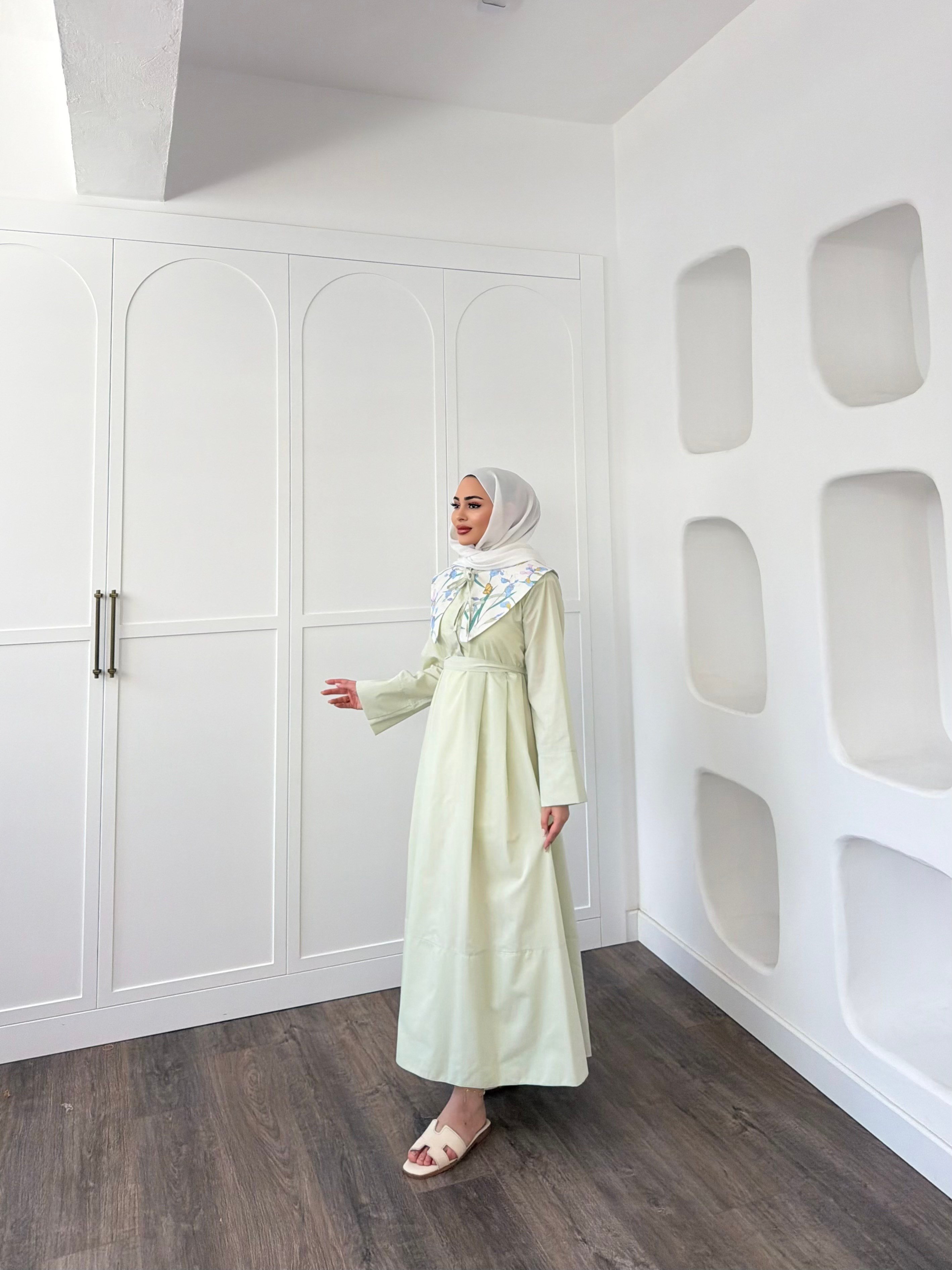 Hwm Bebe Yaka Elbise - Yeşil