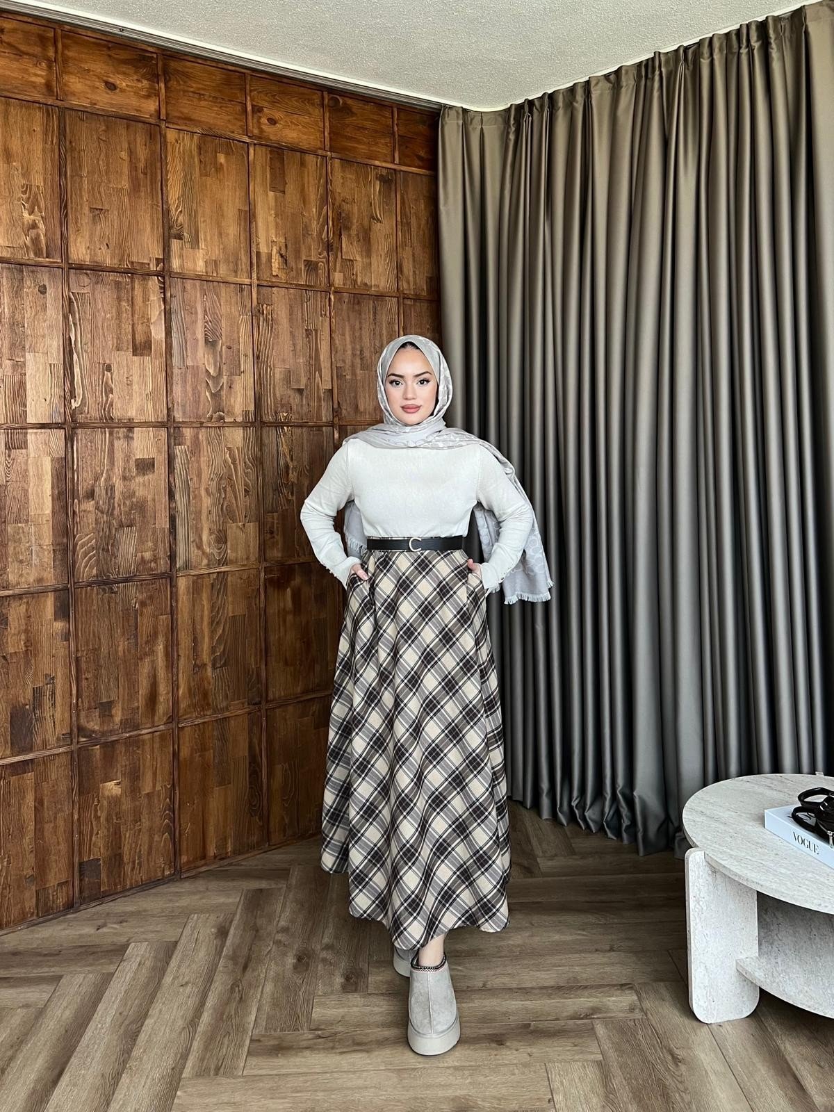 Kareli Vual Etek - Bej