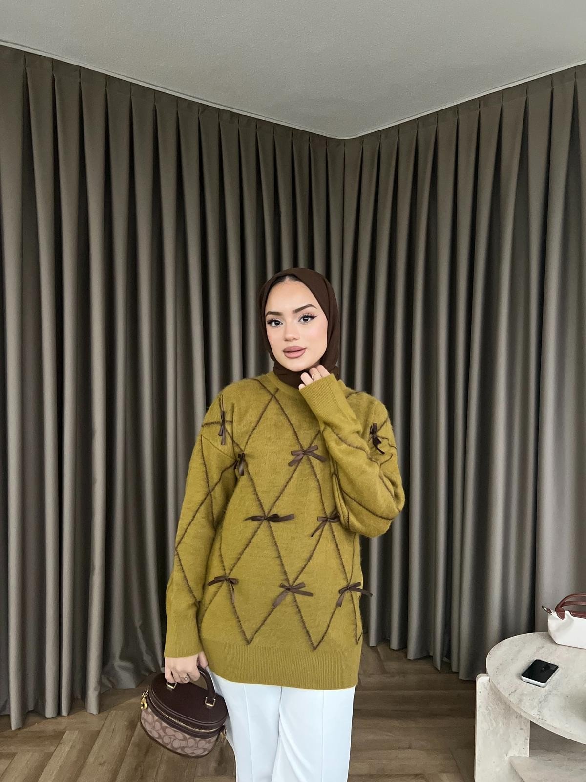 Kelebek Kazak - Yağ Yeşili