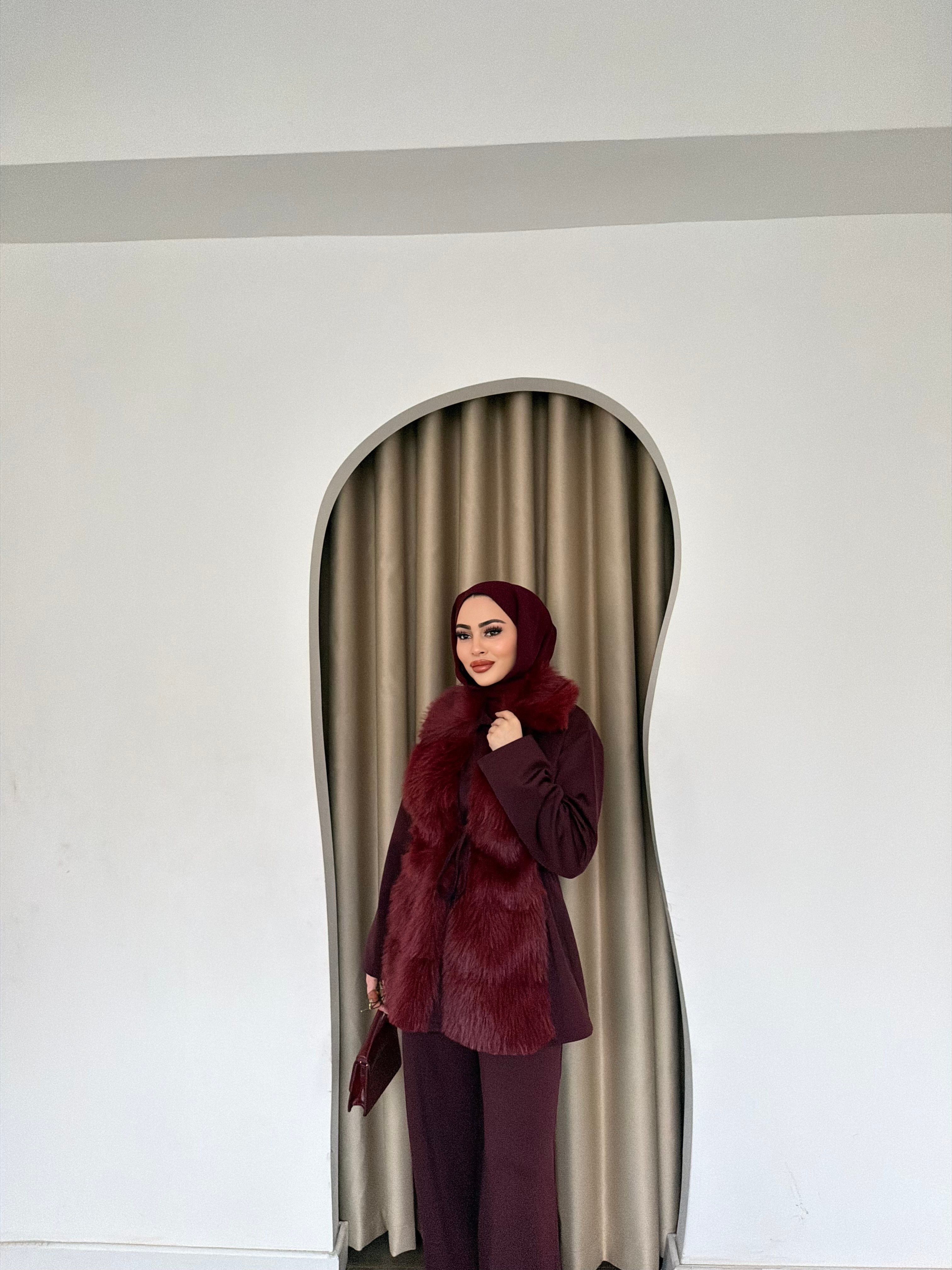 Kumru Kükr Detay Takım - Bordo