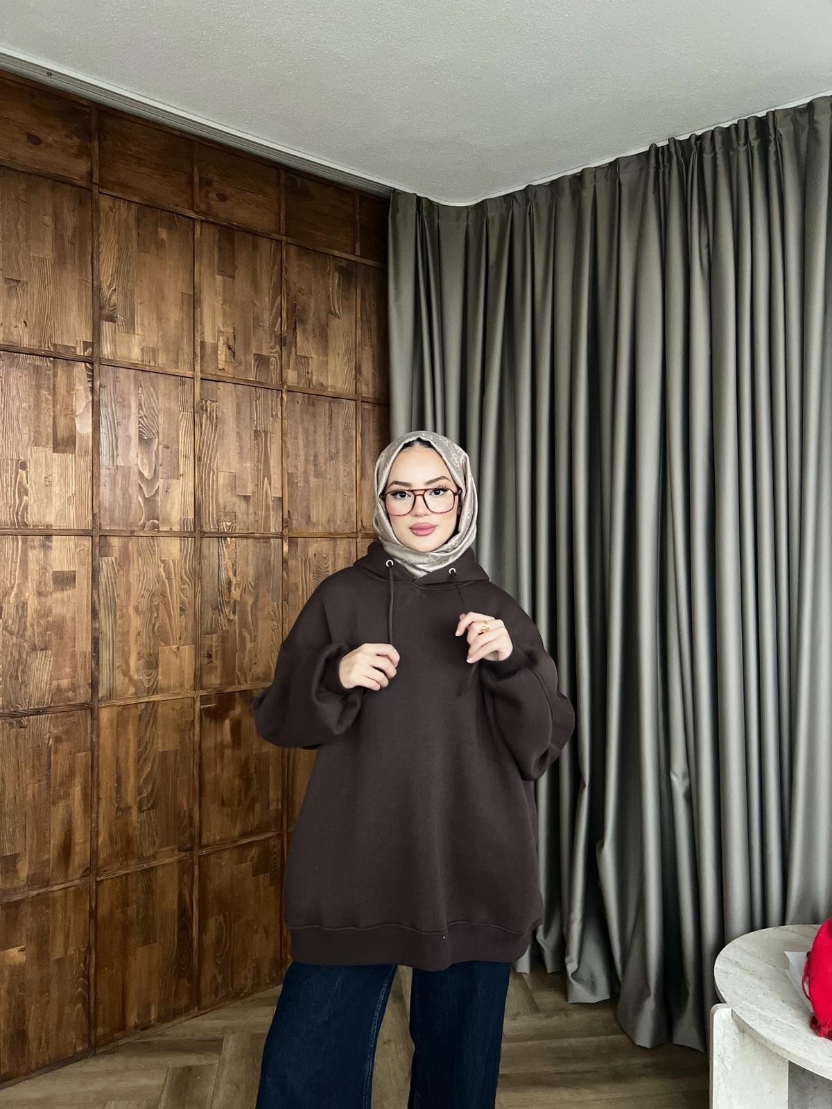 Maysa 3 İplik Sweat - Acı Kahve