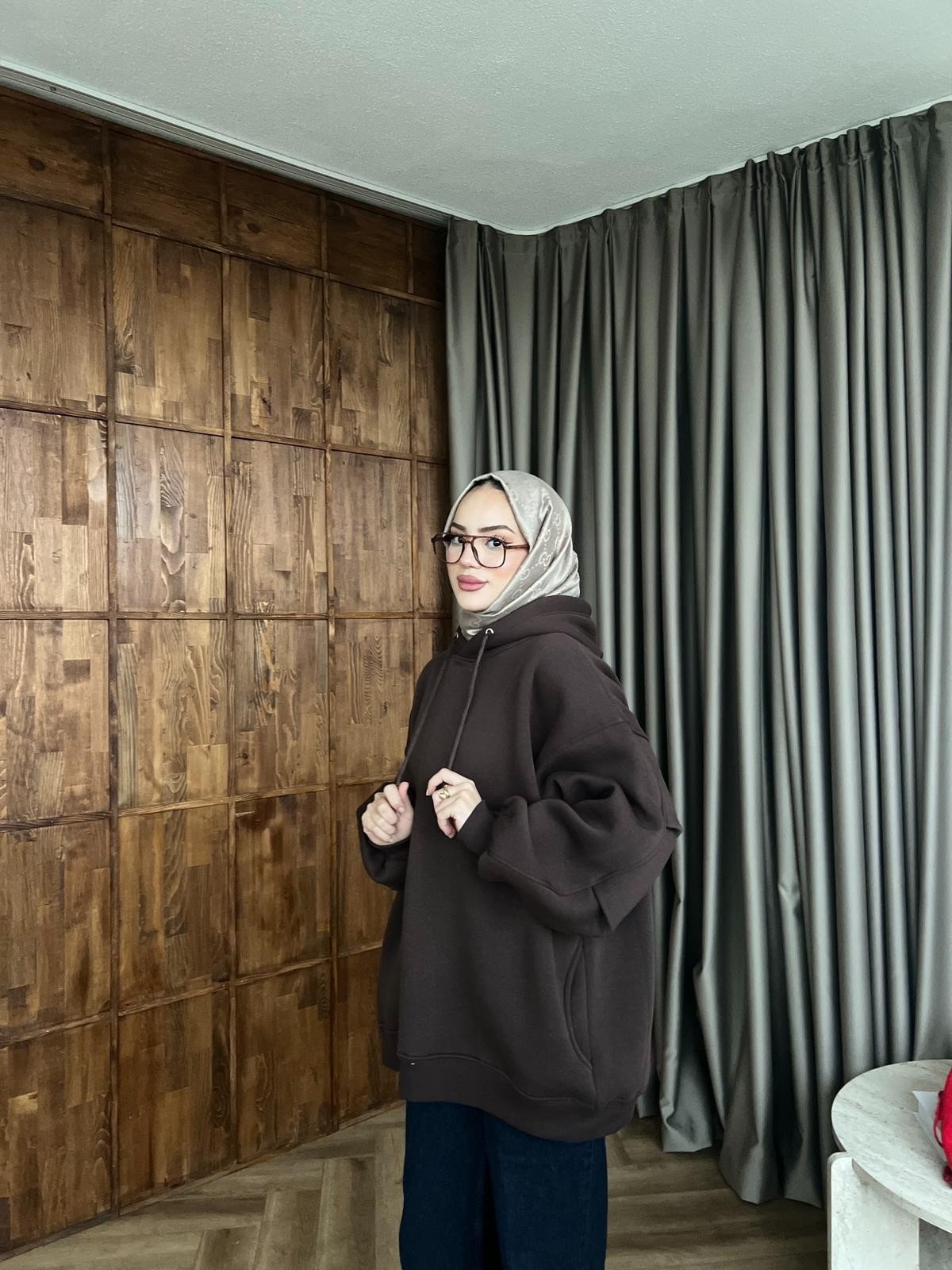 Maysa 3 İplik Sweat - Acı Kahve