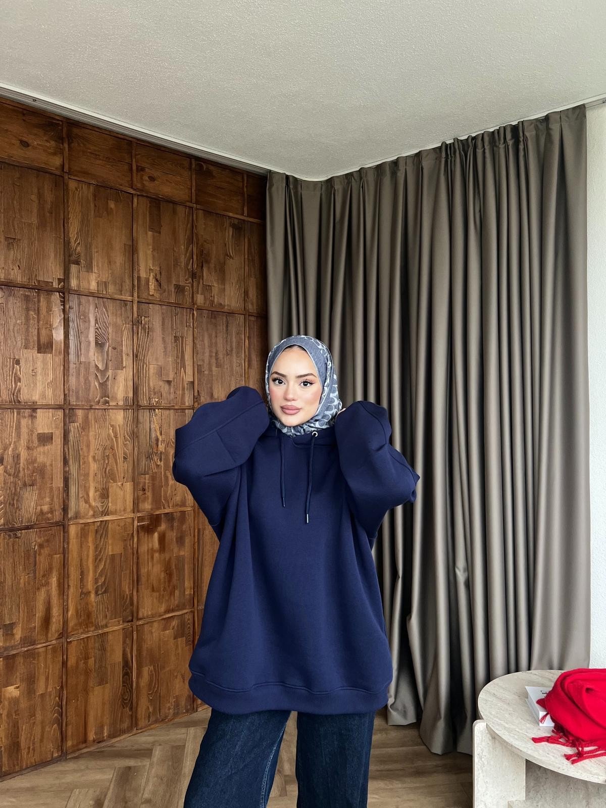 Maysa 3 İplik Sweat - Lacivert