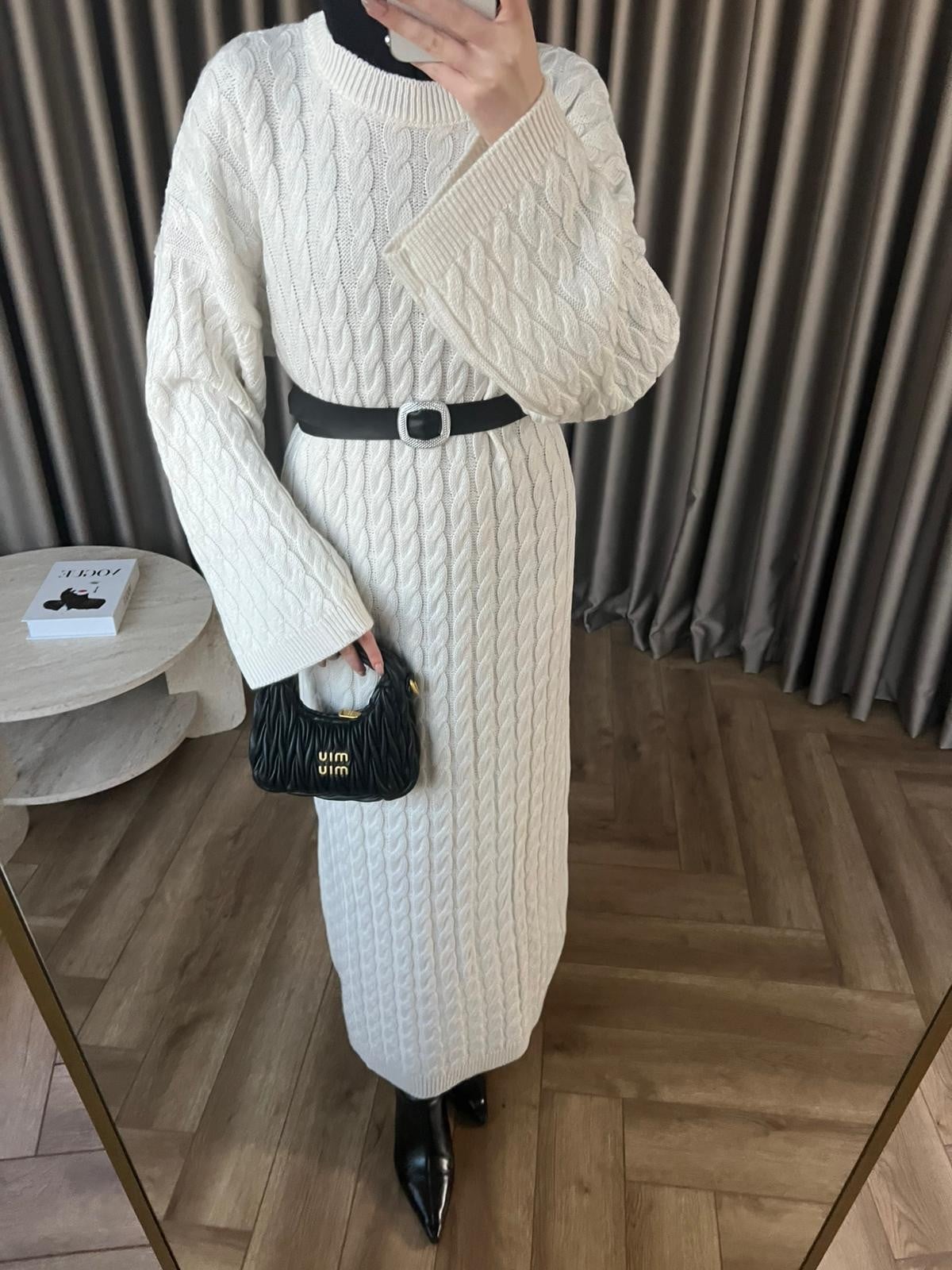 Mes Triko Elbise - Ekru