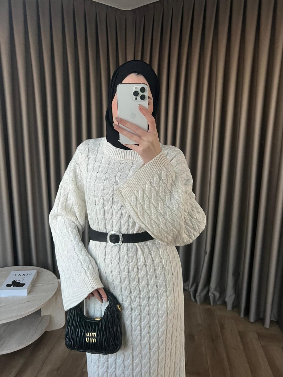 Mes Triko Elbise - Ekru