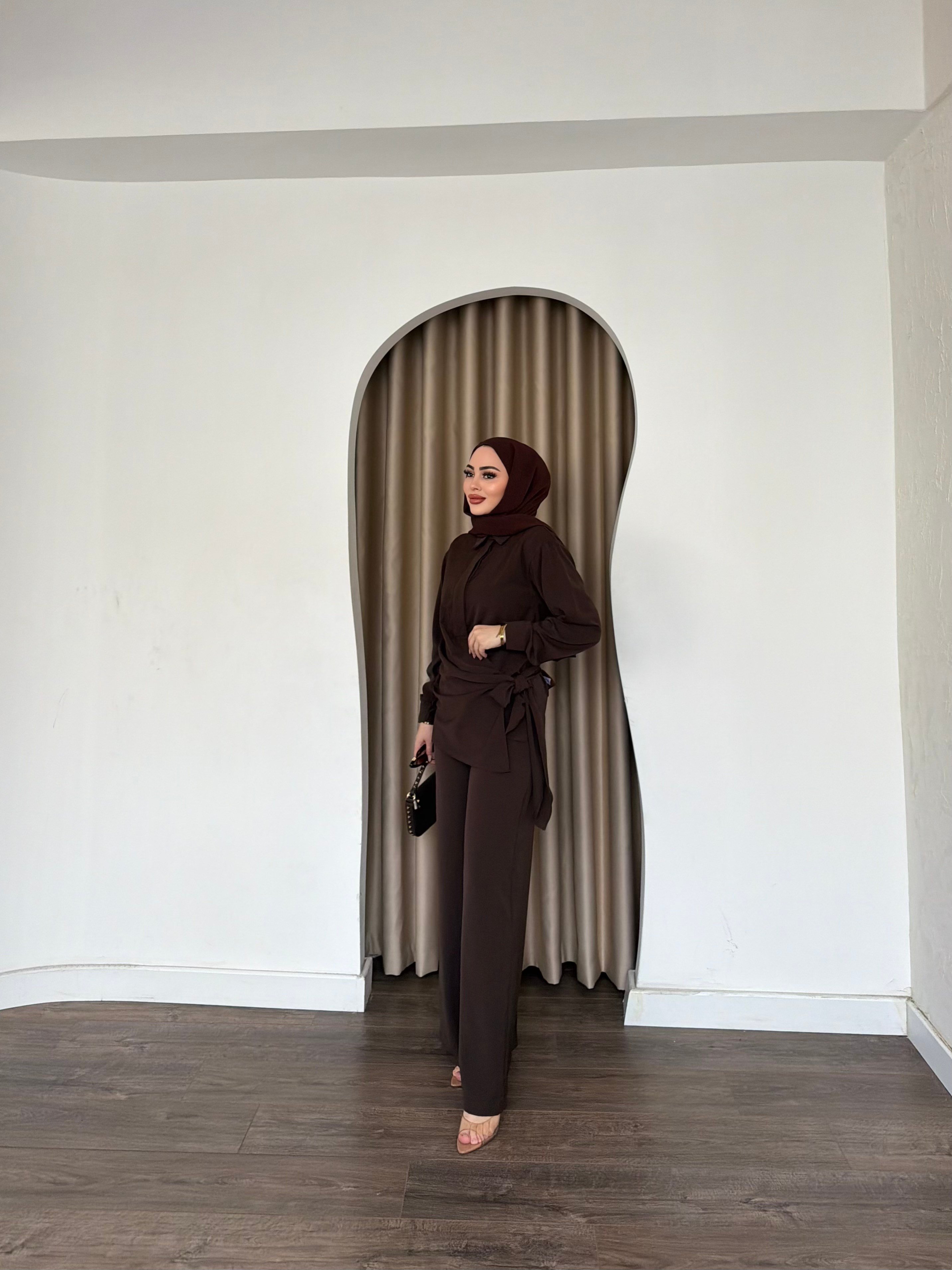 Mevla Bağlamalı Takım - Kahve