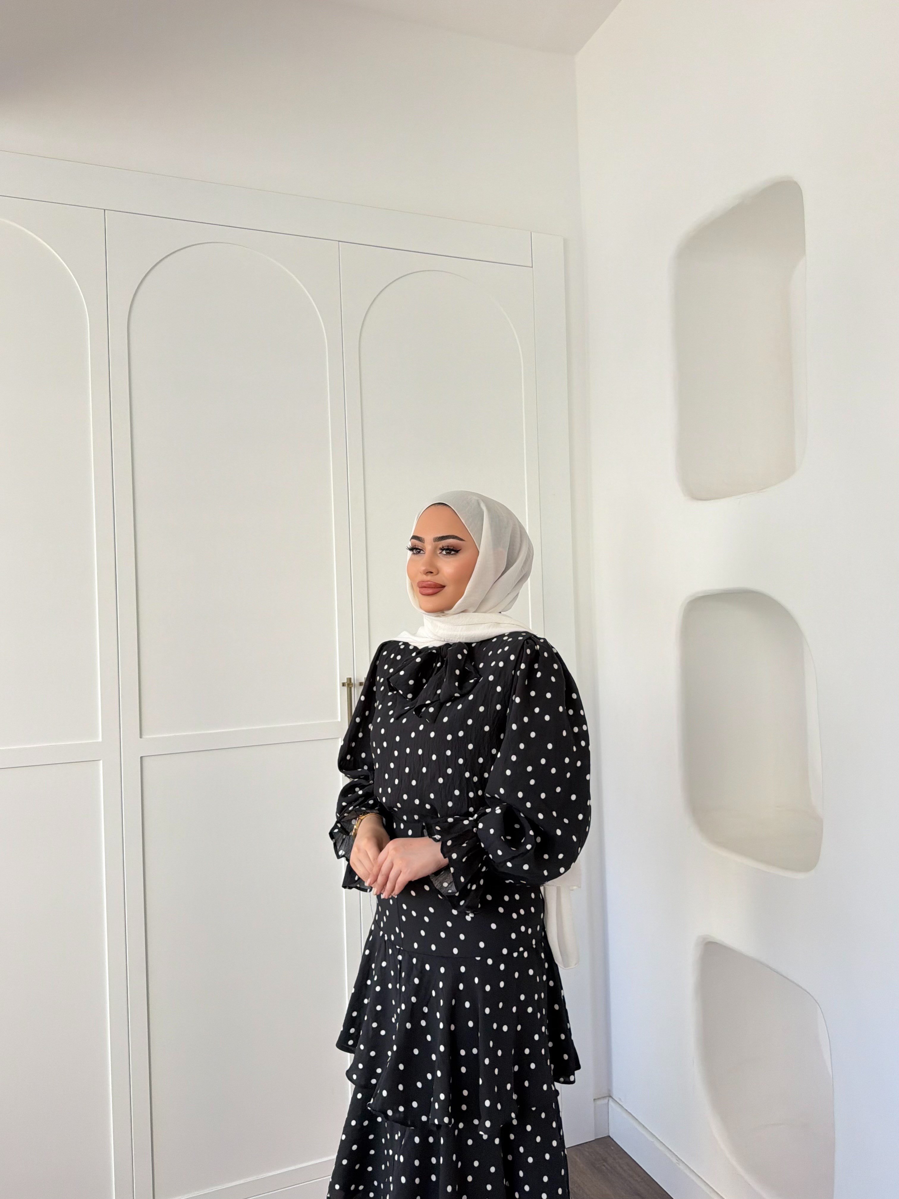Milla Puantiye Etekli Takım - Siyah