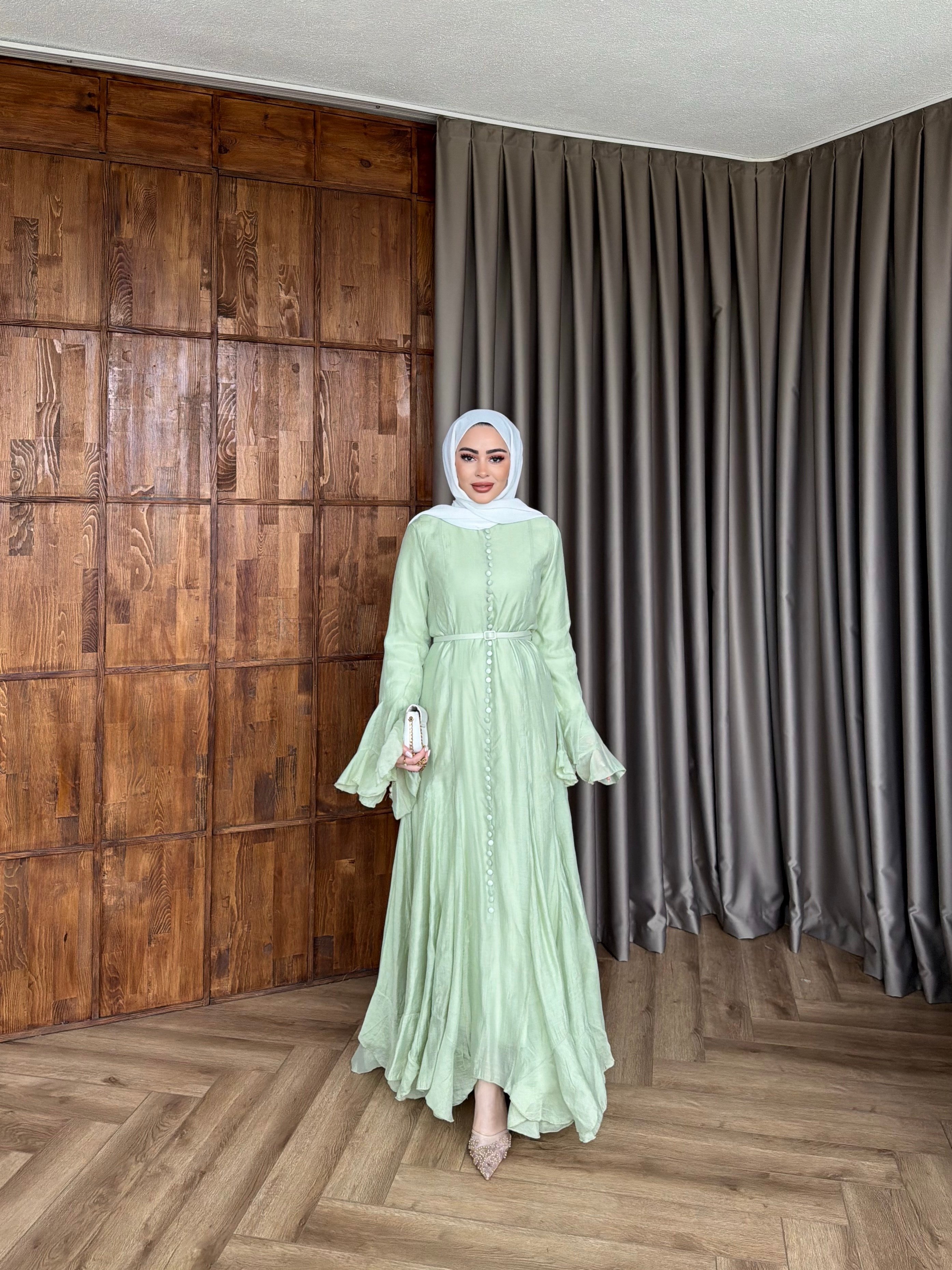 Mimoza Elbise - Yeşil