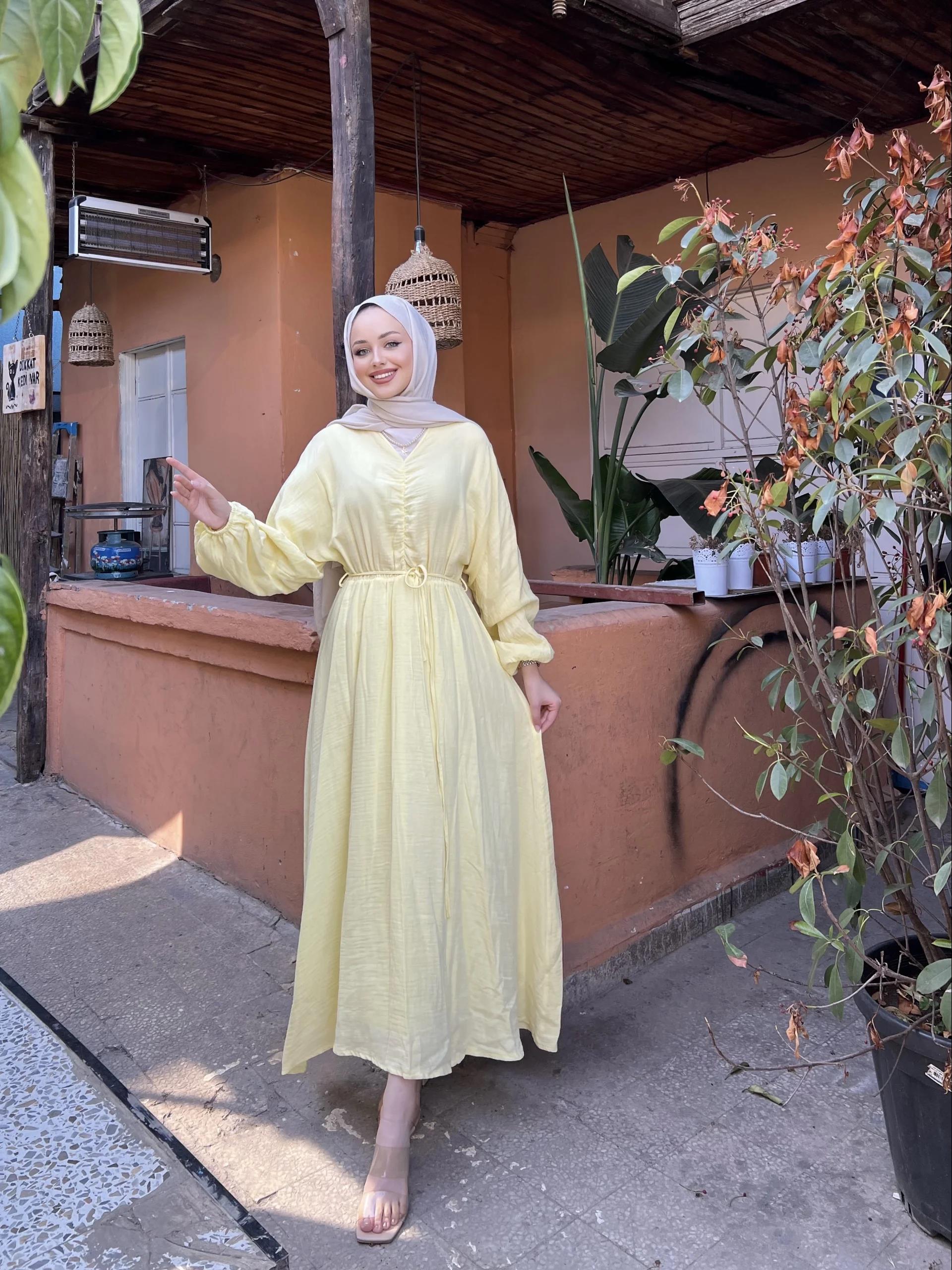 Missa Büzgüllü Elbise - Sarı