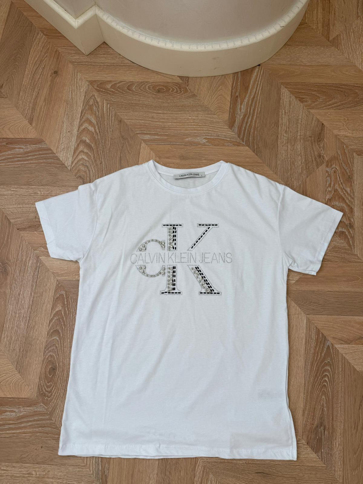 Muadil C Taşlı İçlik - Beyaz