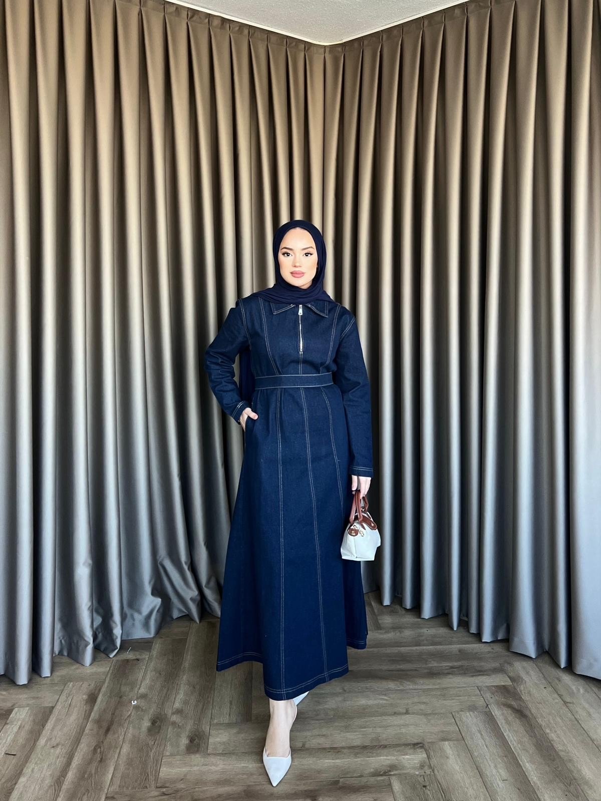 My Lov Kot Elbise - Lacivert