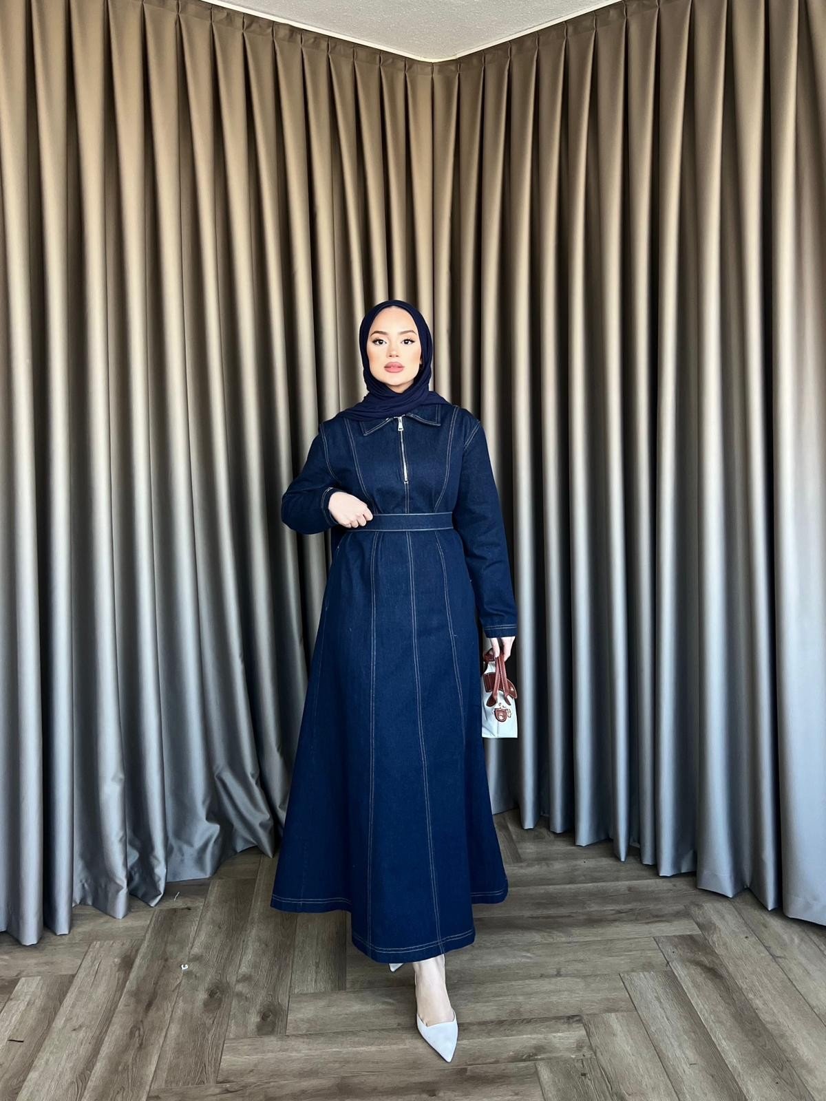 My Lov Kot Elbise - Lacivert