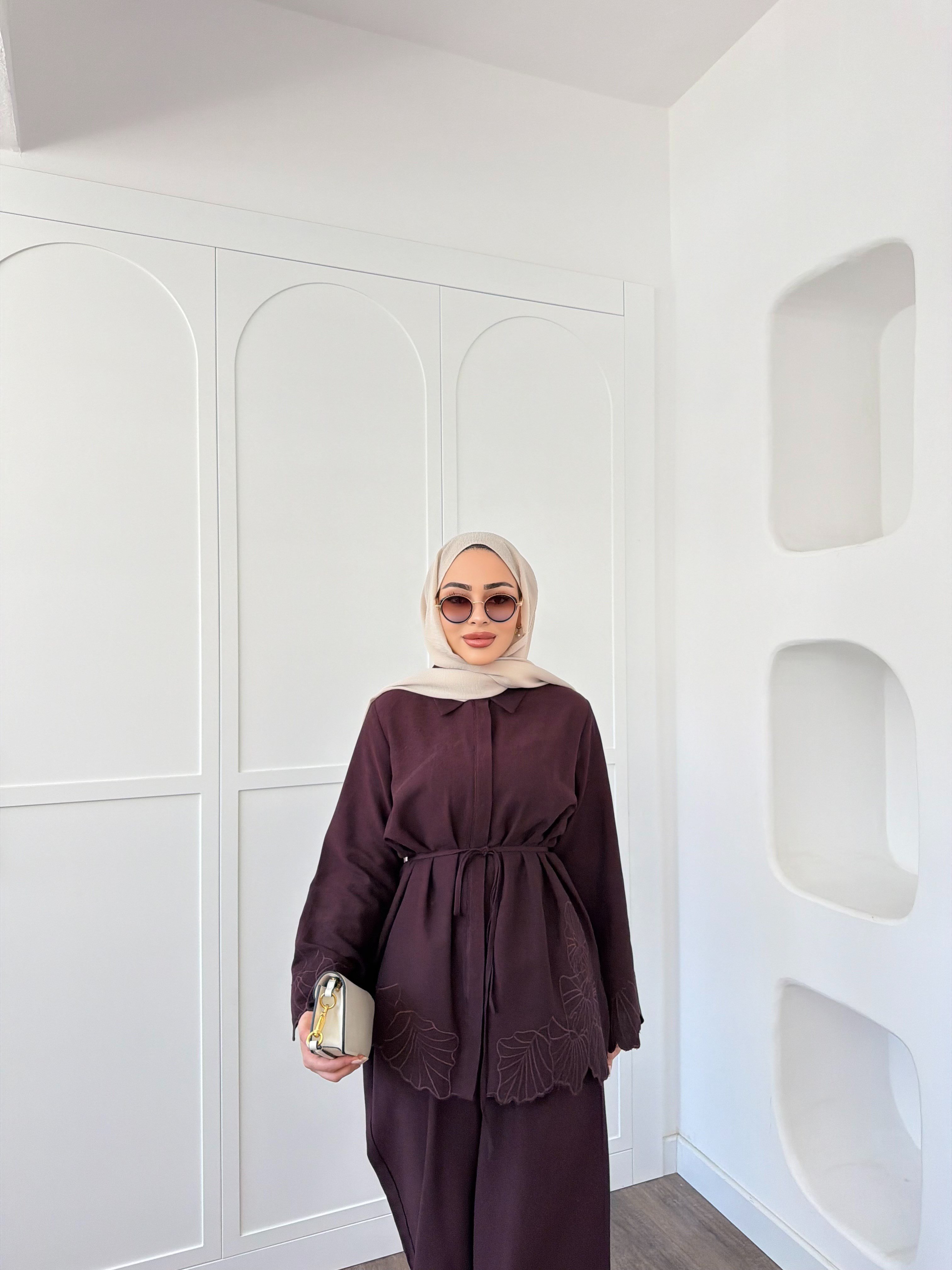 Nurse Keten Takım - Mürdüm