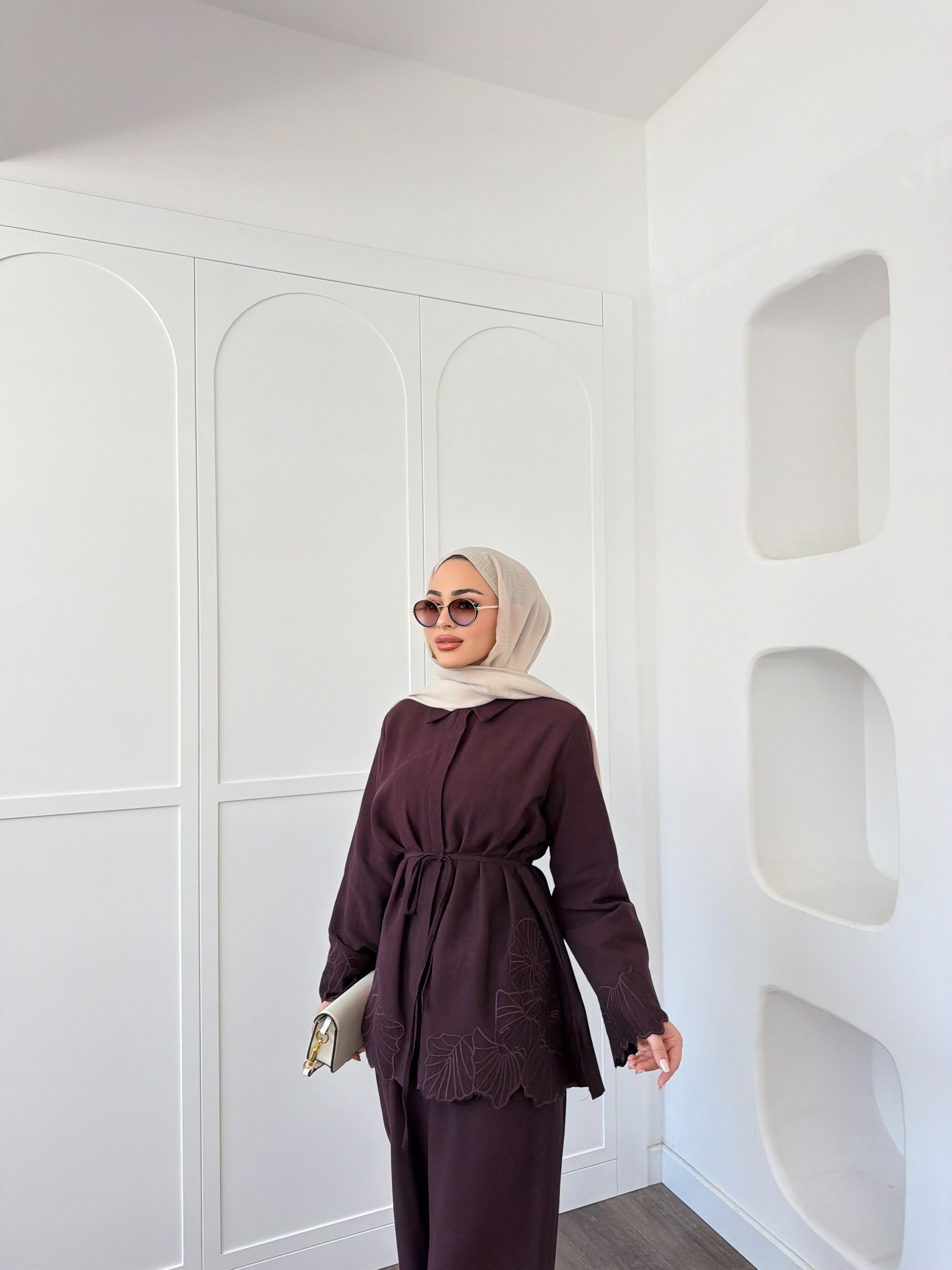 Nurse Keten Takım - Mürdüm