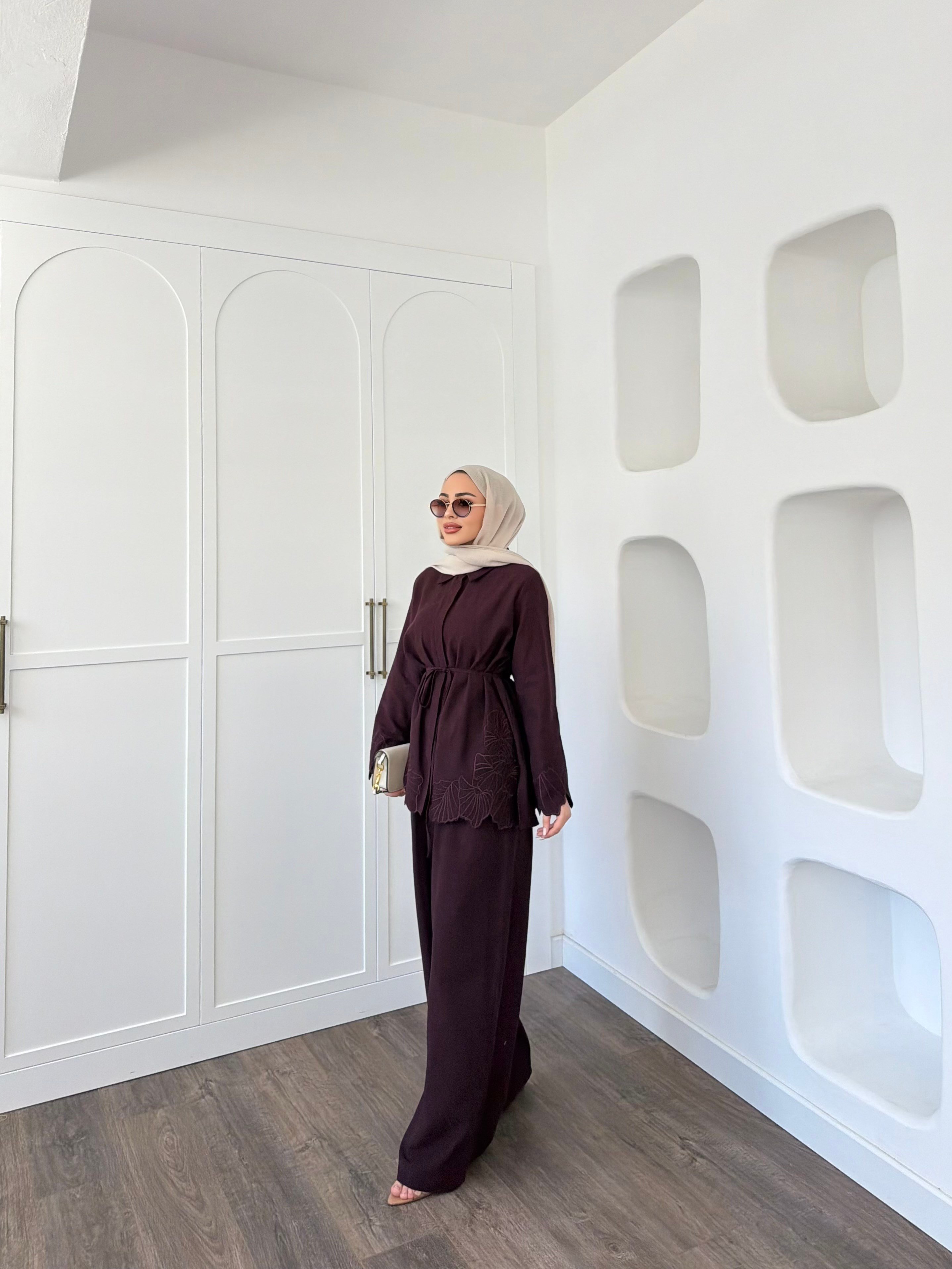 Nurse Keten Takım - Mürdüm