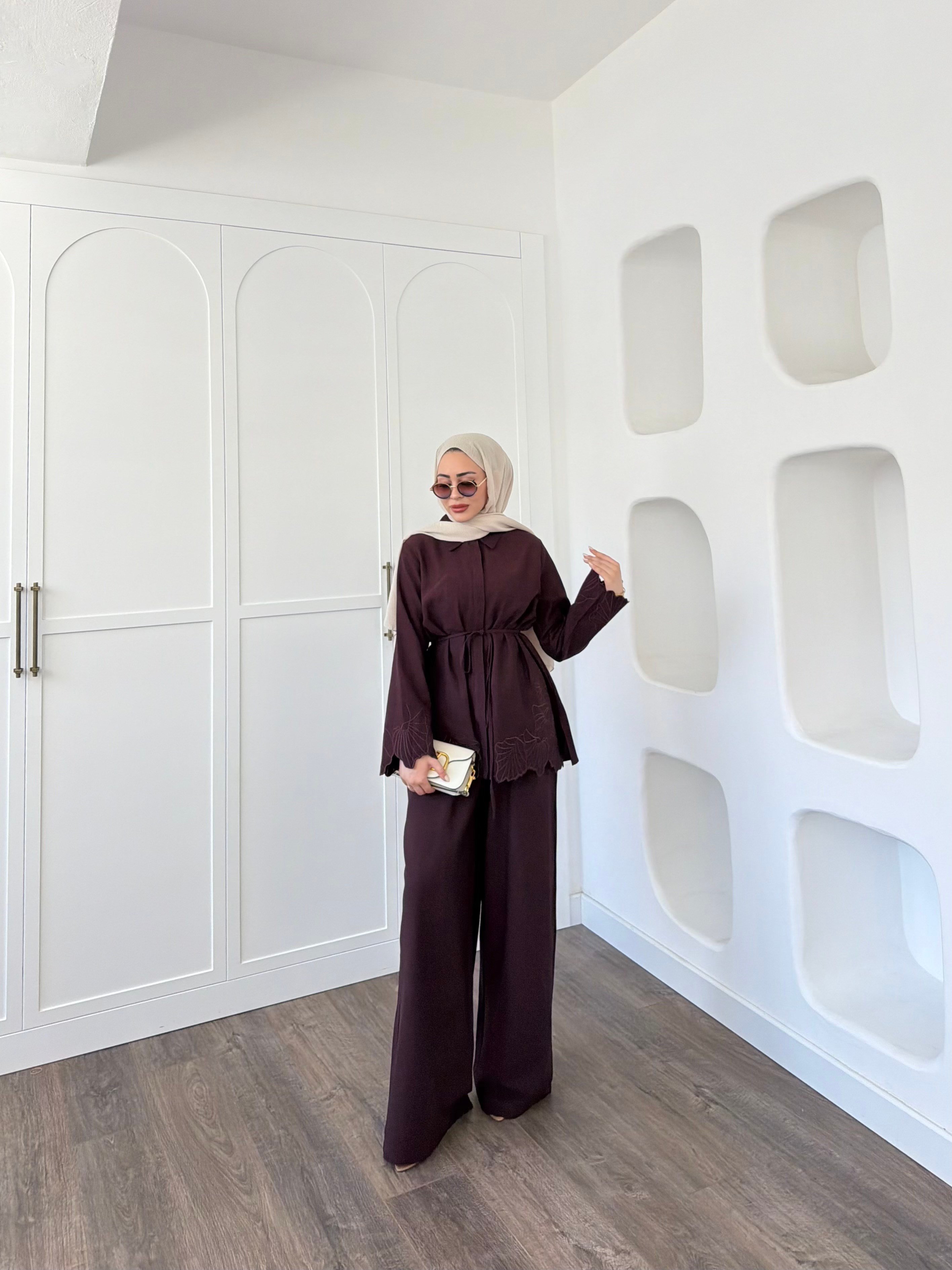 Nurse Keten Takım - Mürdüm