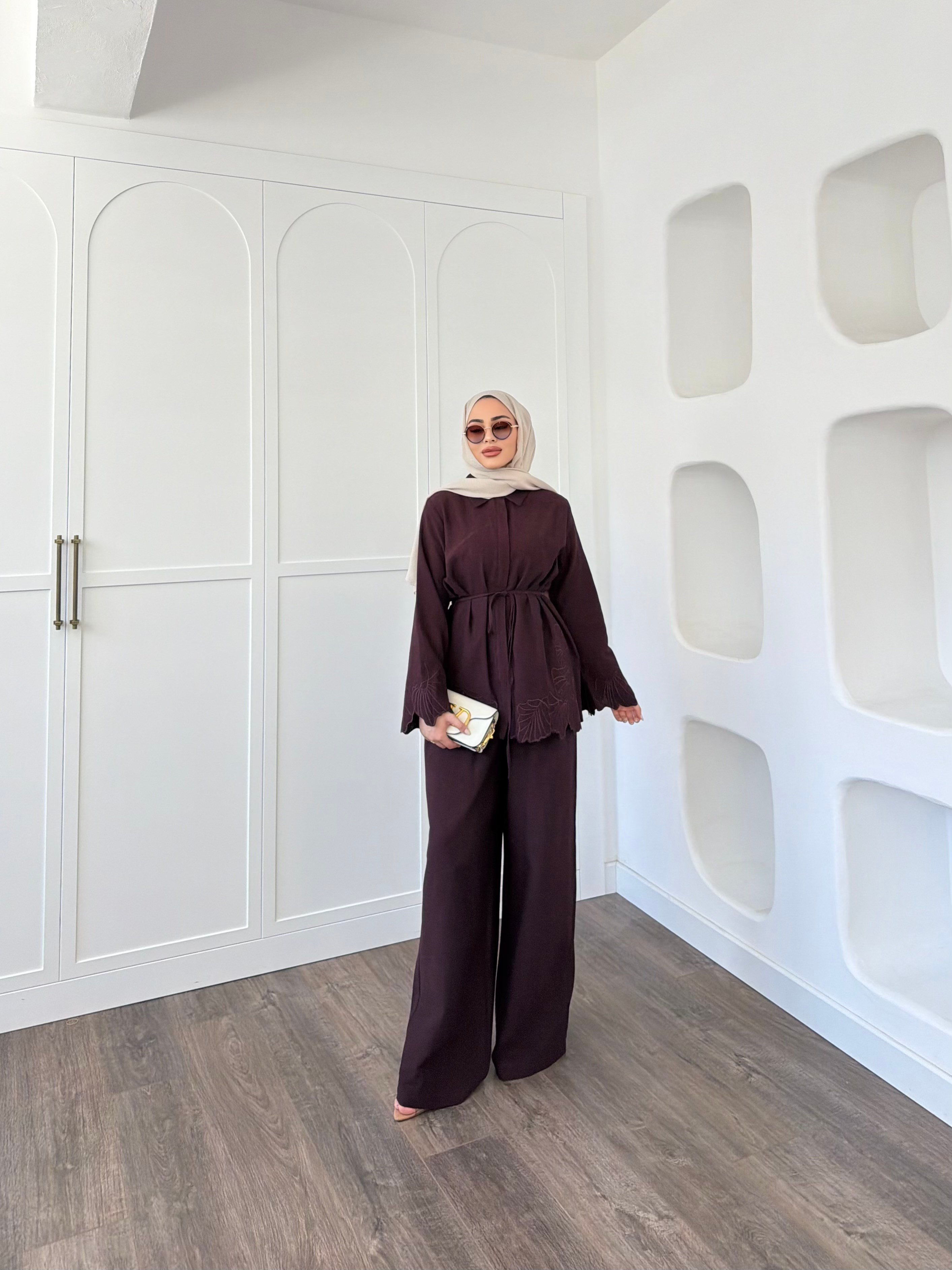 Nurse Keten Takım - Mürdüm