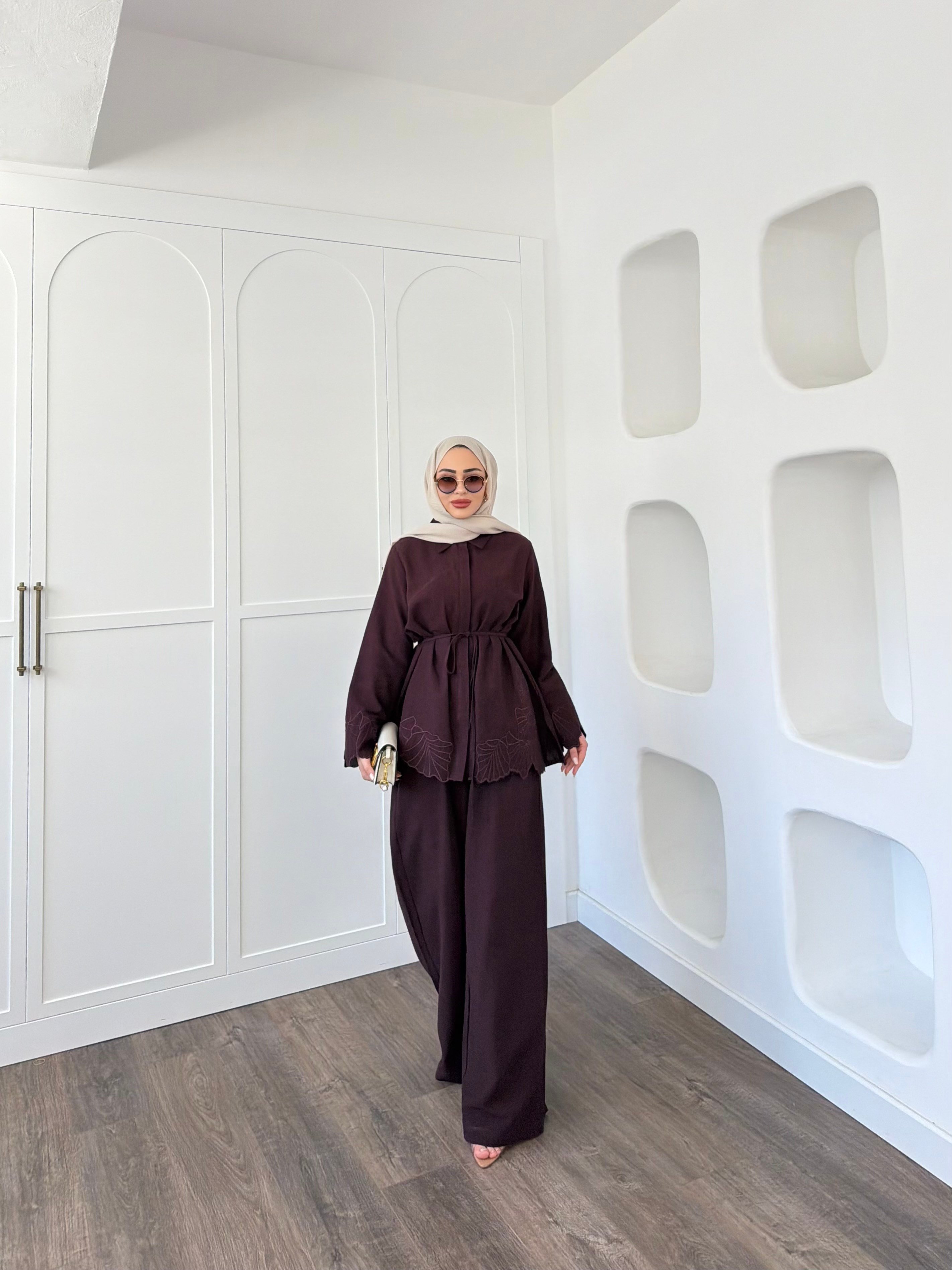 Nurse Keten Takım - Mürdüm