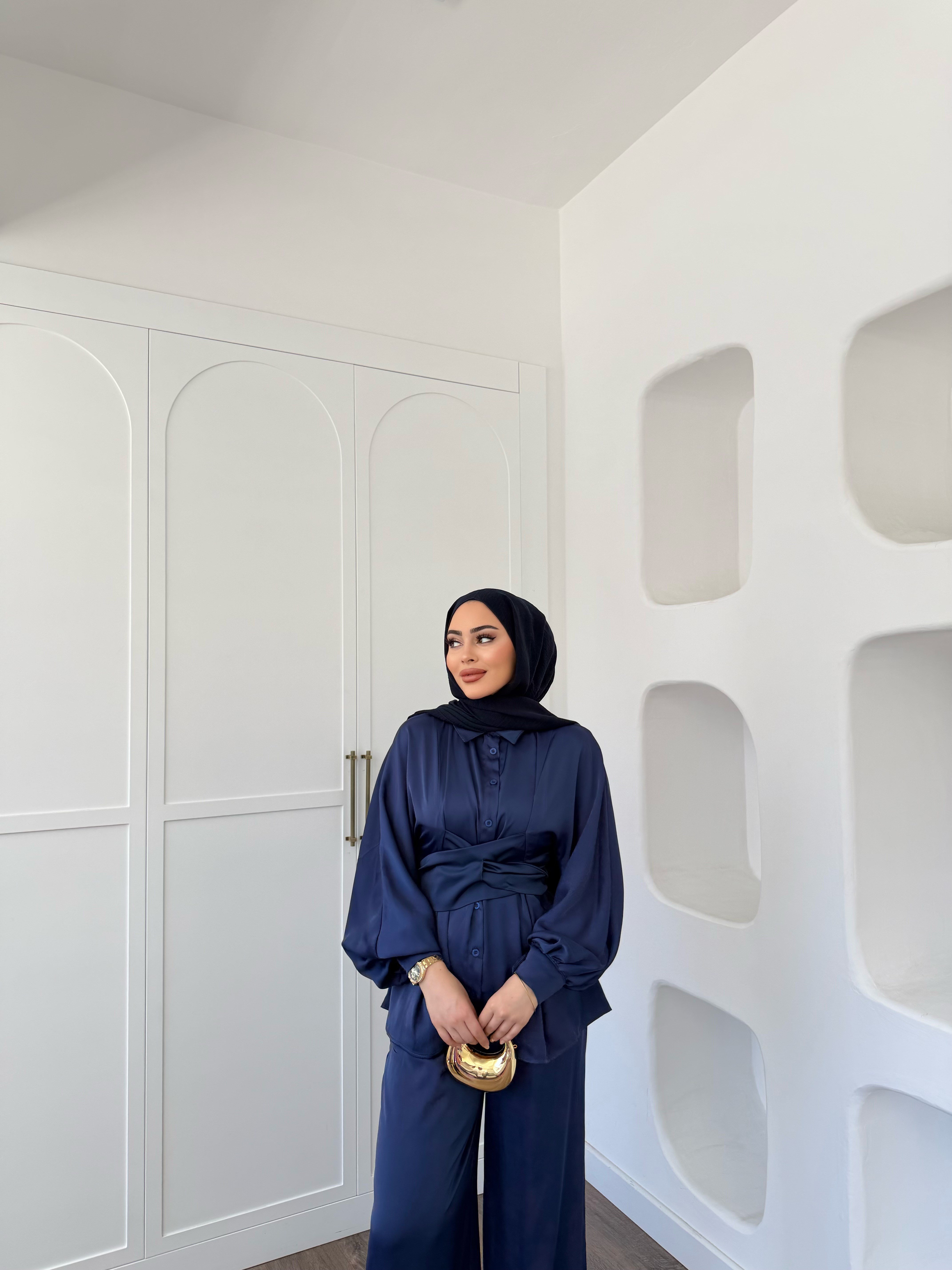 Nursu Saten Takım - Saks