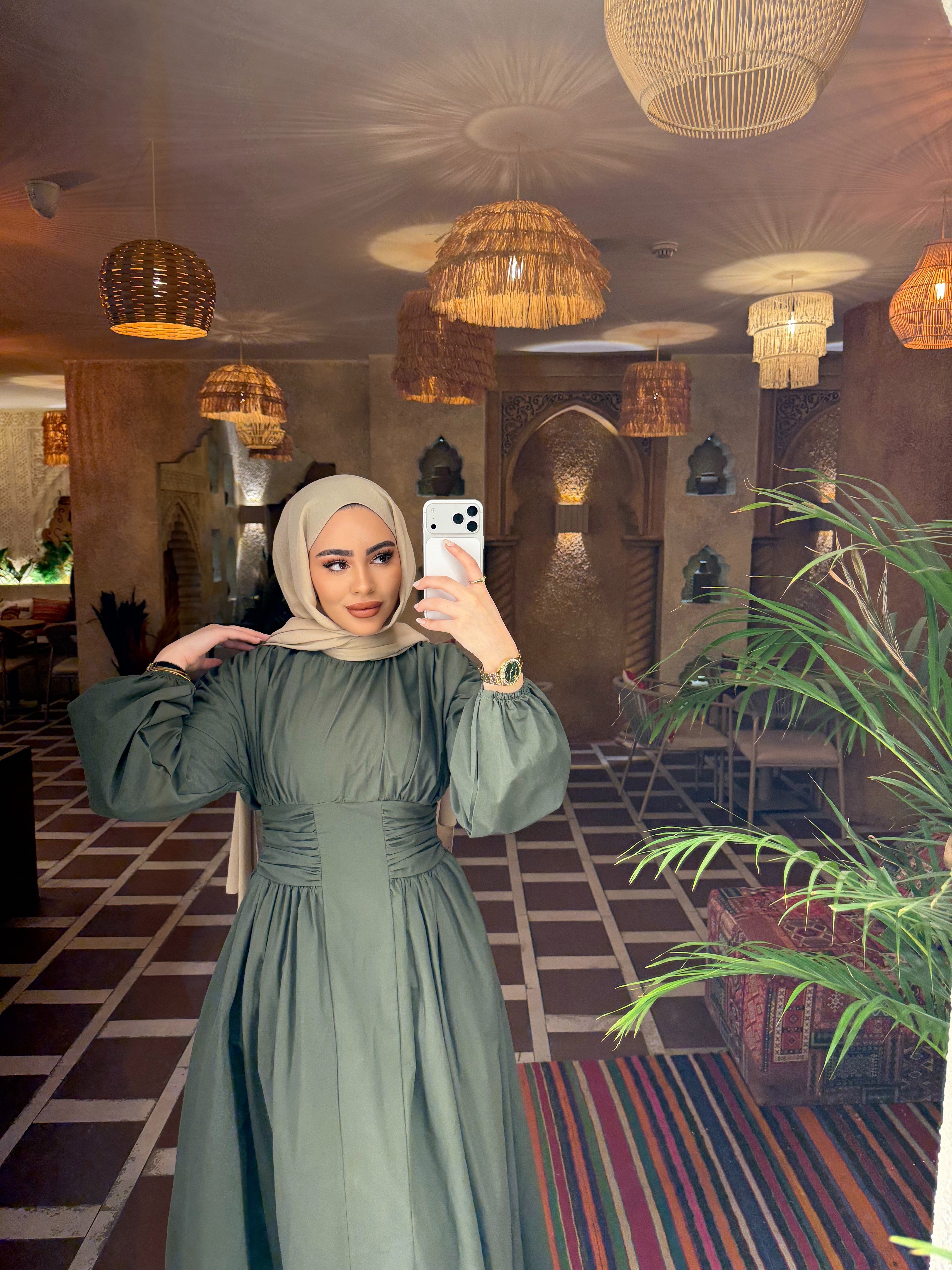 Olay Elbise - Yeşil 