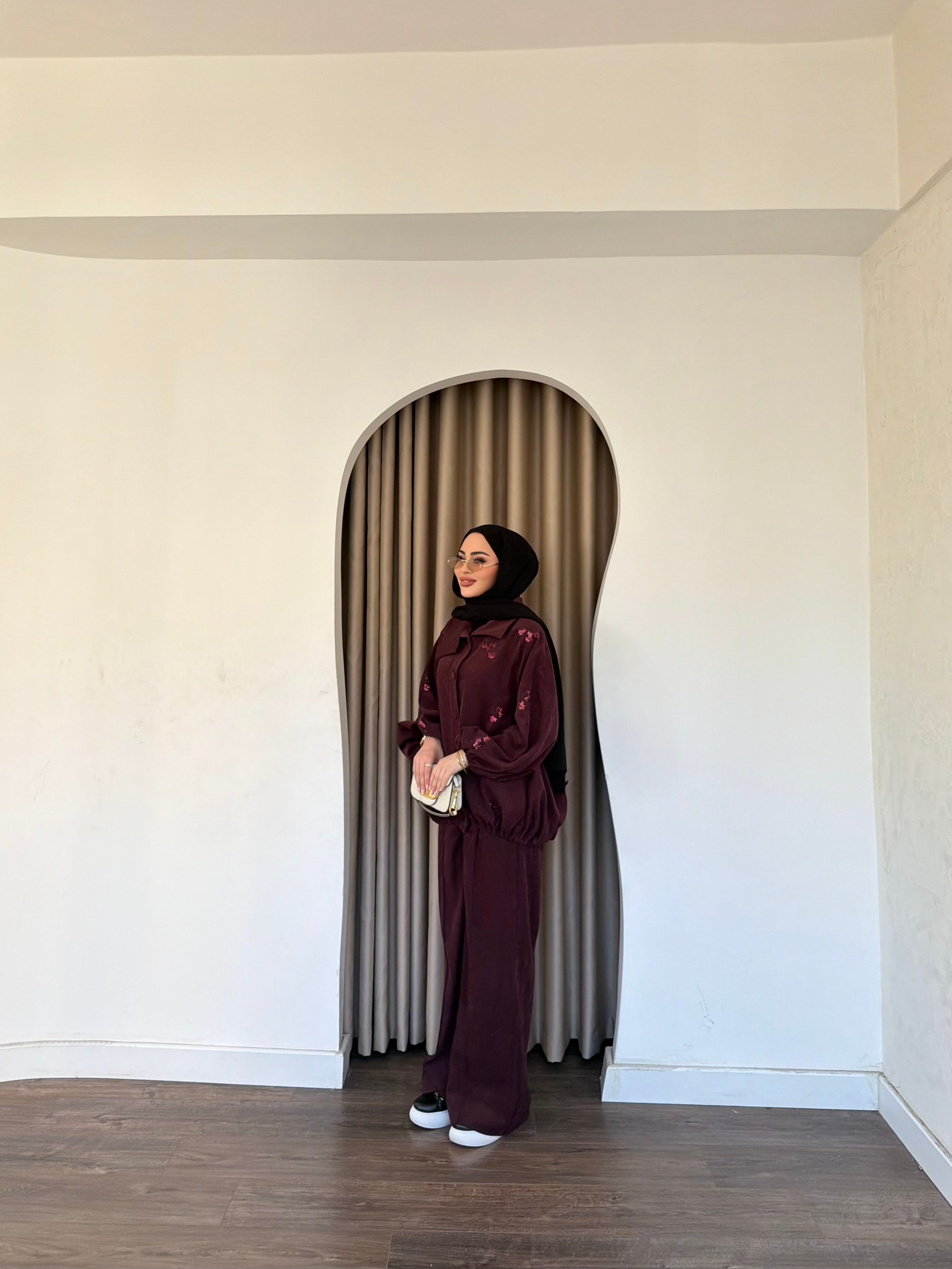 Özel Nakış İbli Takım - Bordo