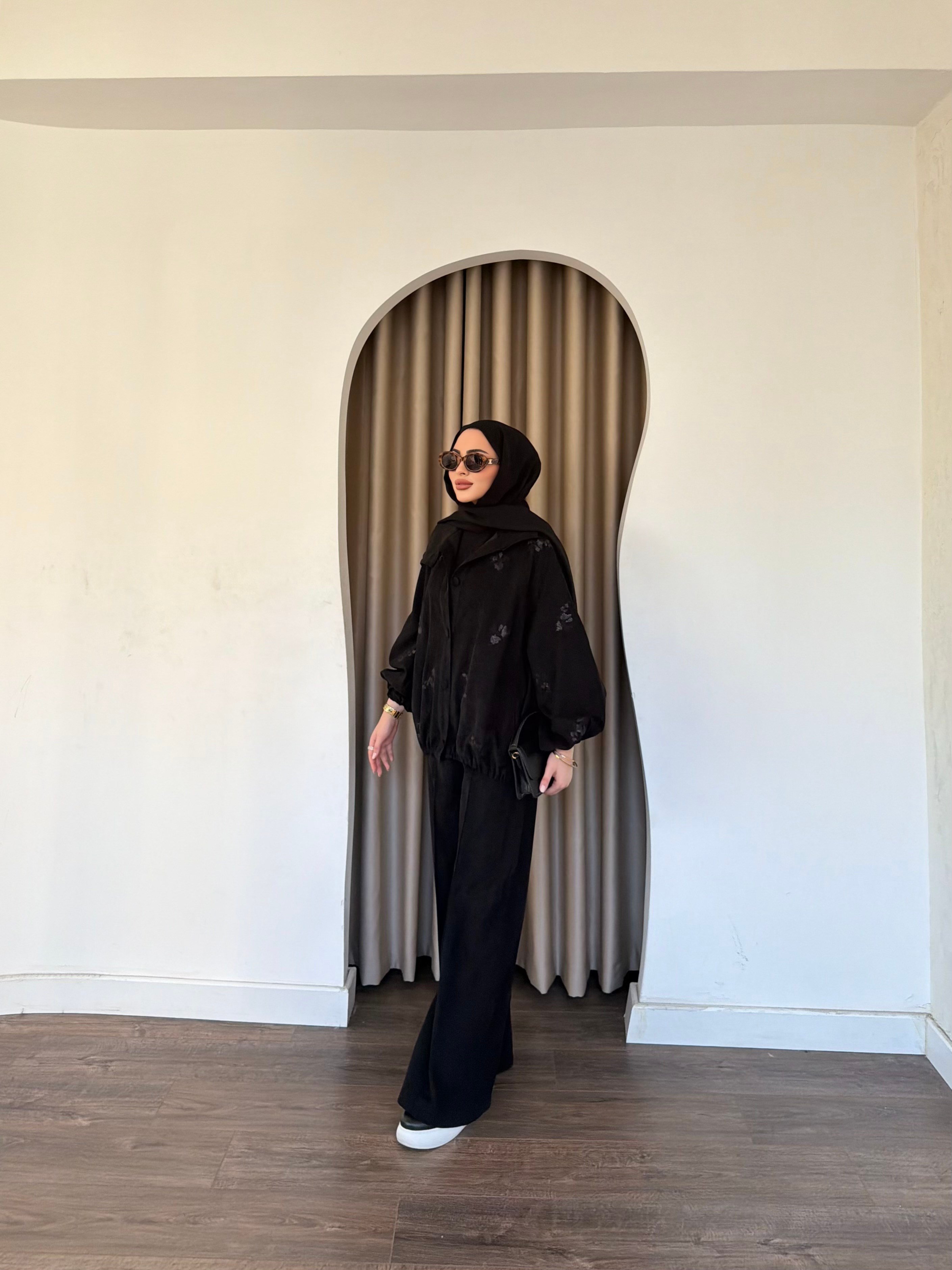 Özel Nakış İbli Takım - Siyah