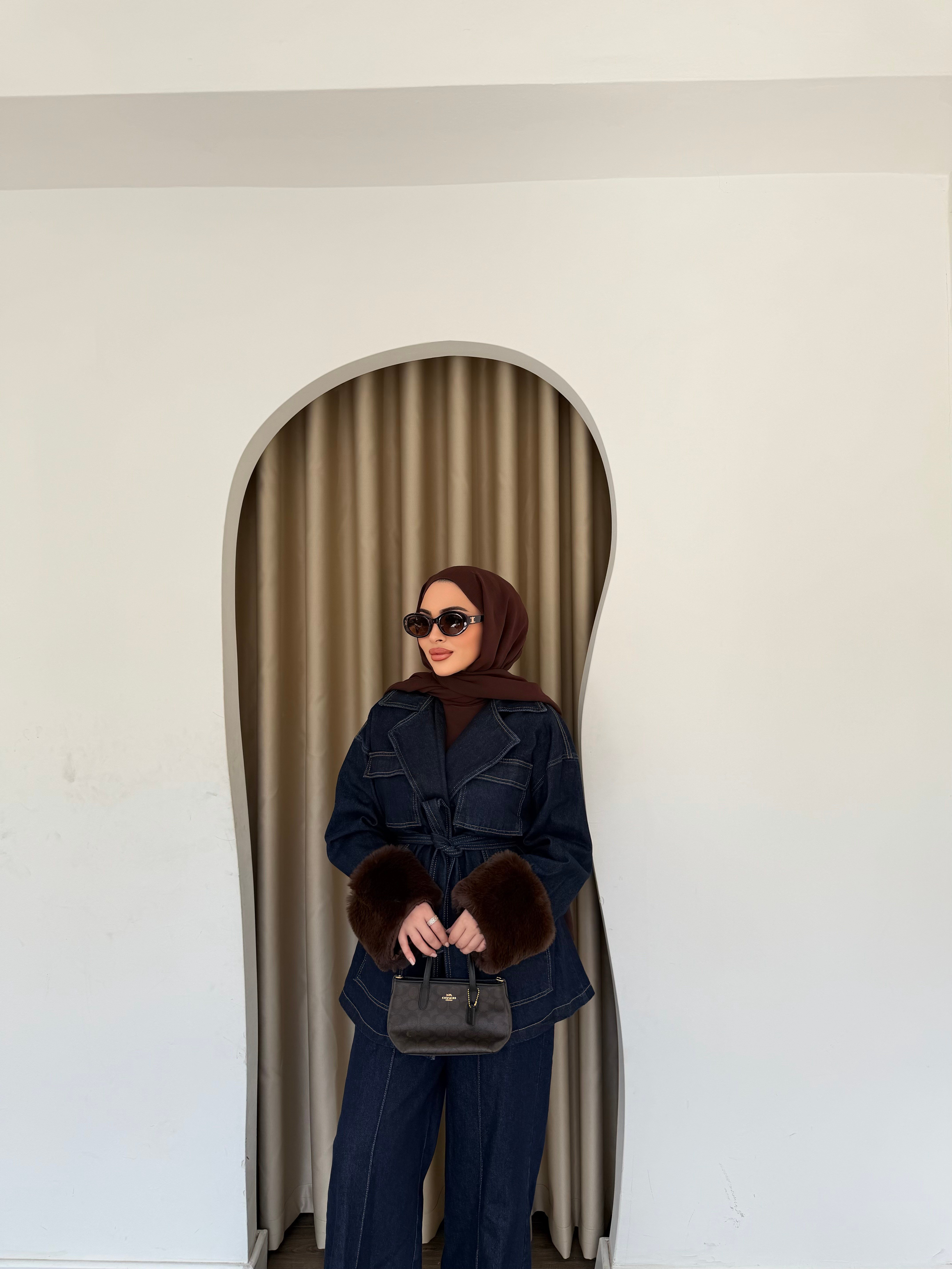 Pelin Peluş Kot Takım 