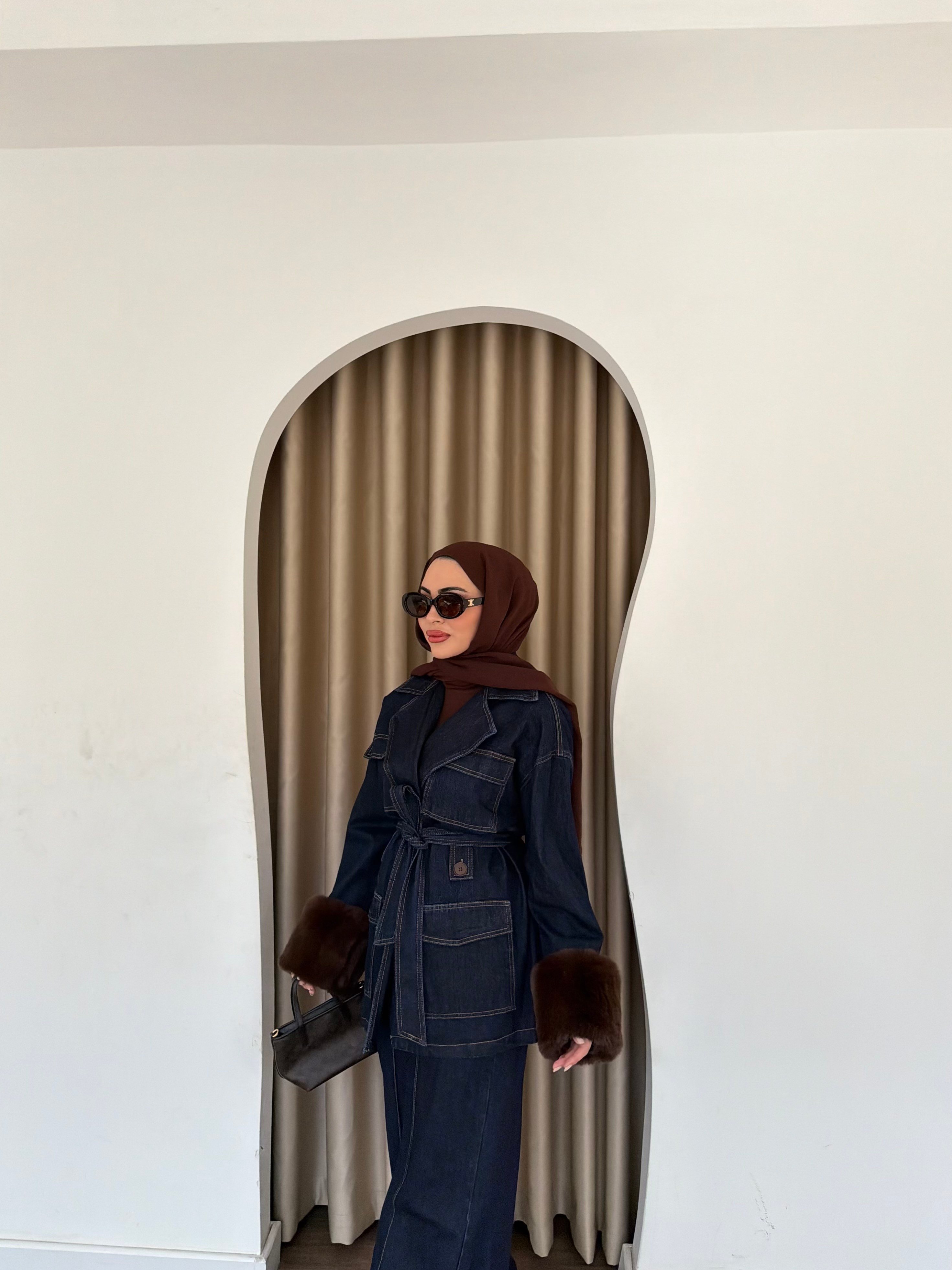 Pelin Peluş Kot Takım 