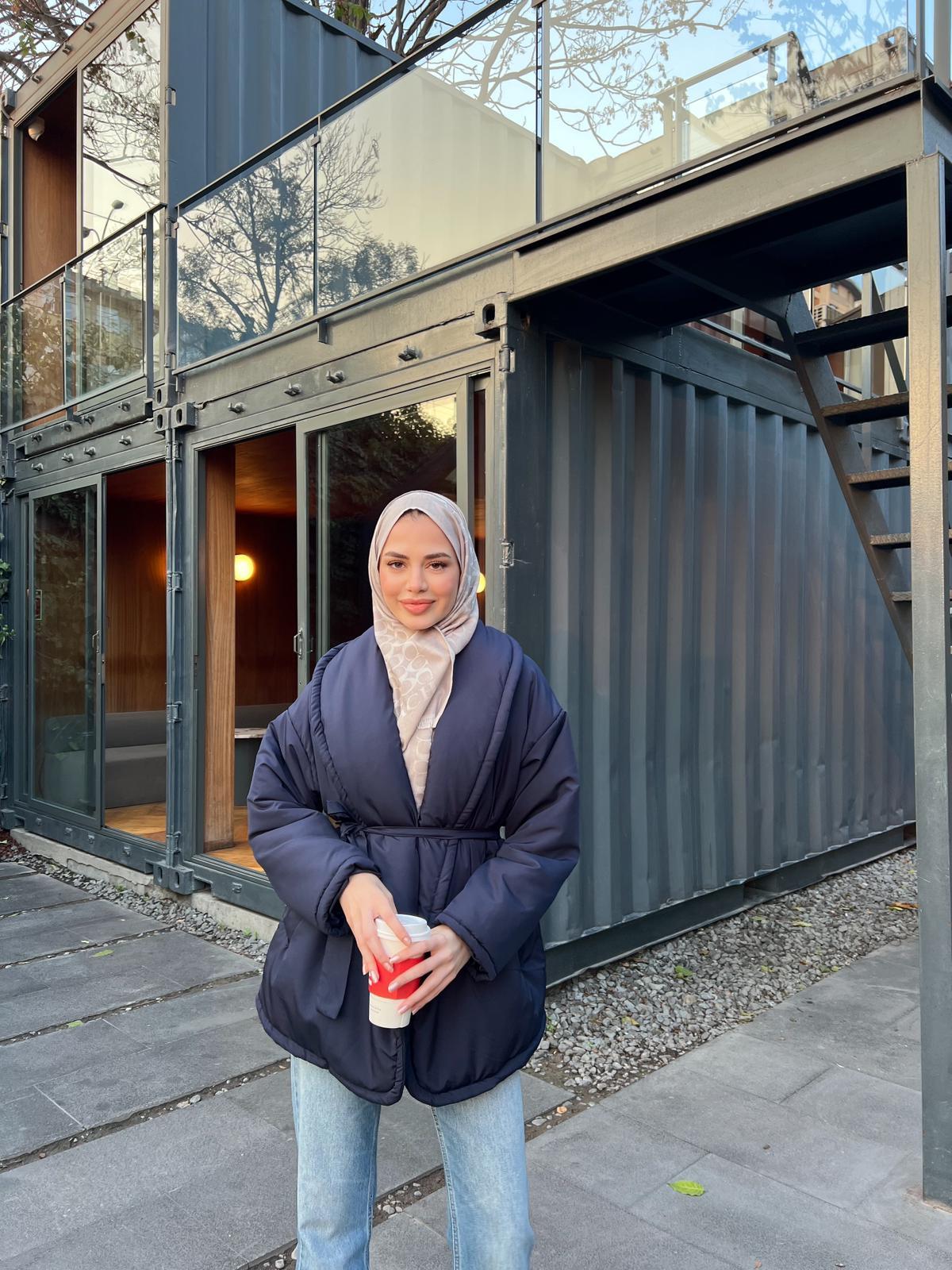 Qess Şişme Mont - Lacivert