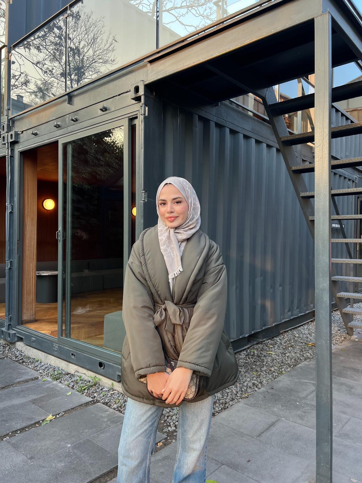 Qess Şişme Mont - Yeşil