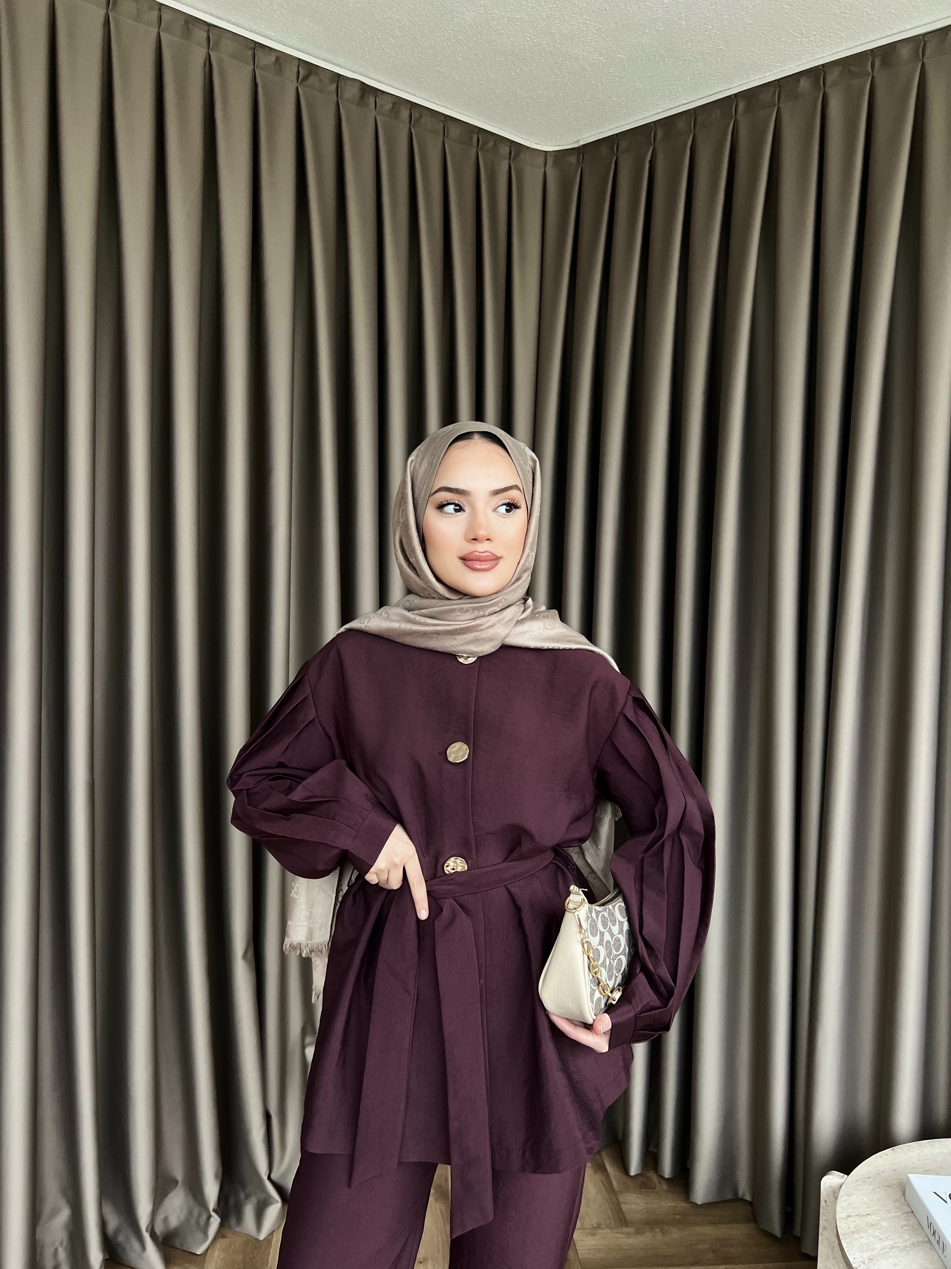 Rakkas Düğmeli Takım - Bordo