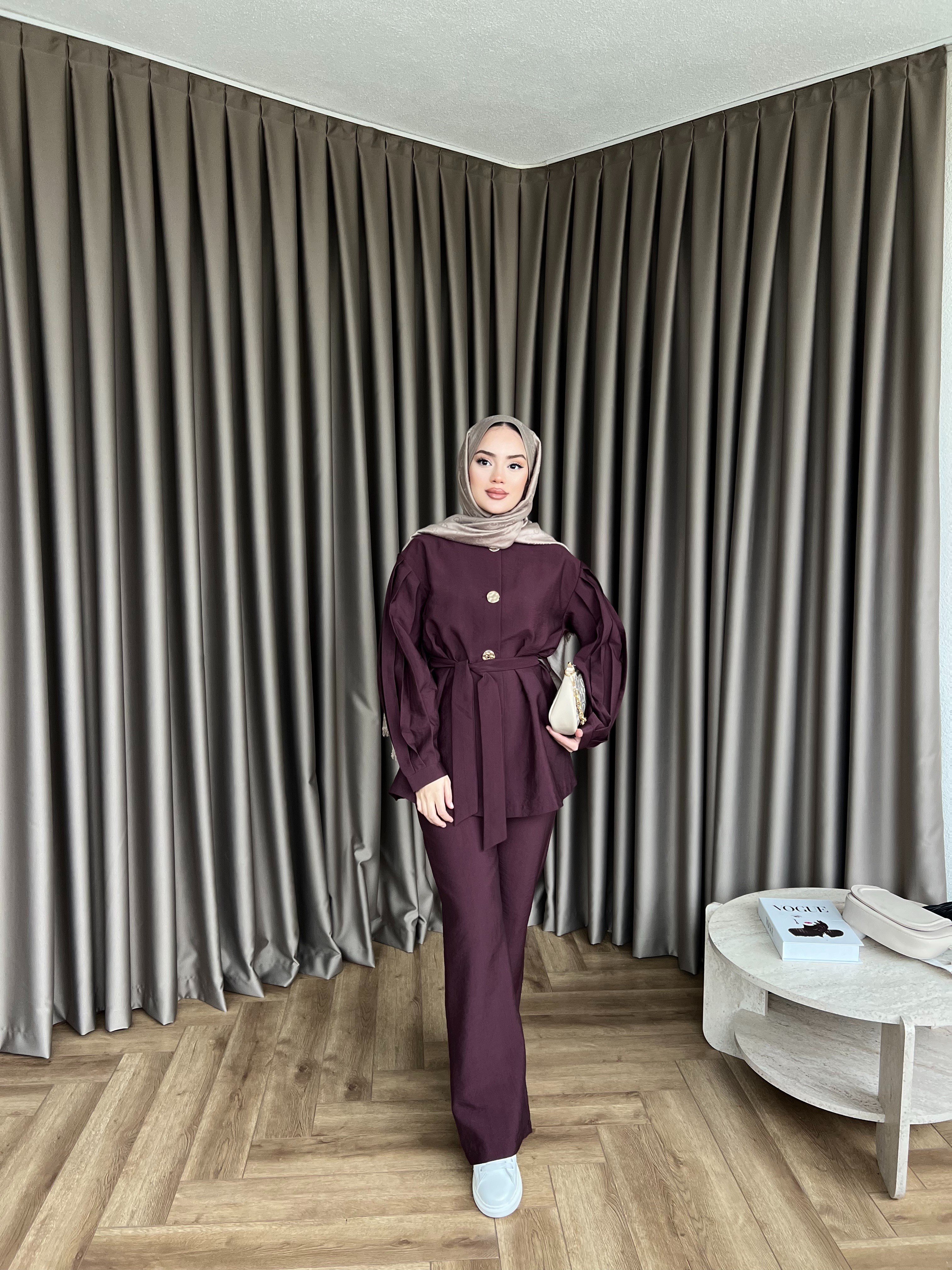 Rakkas Düğmeli Takım - Bordo