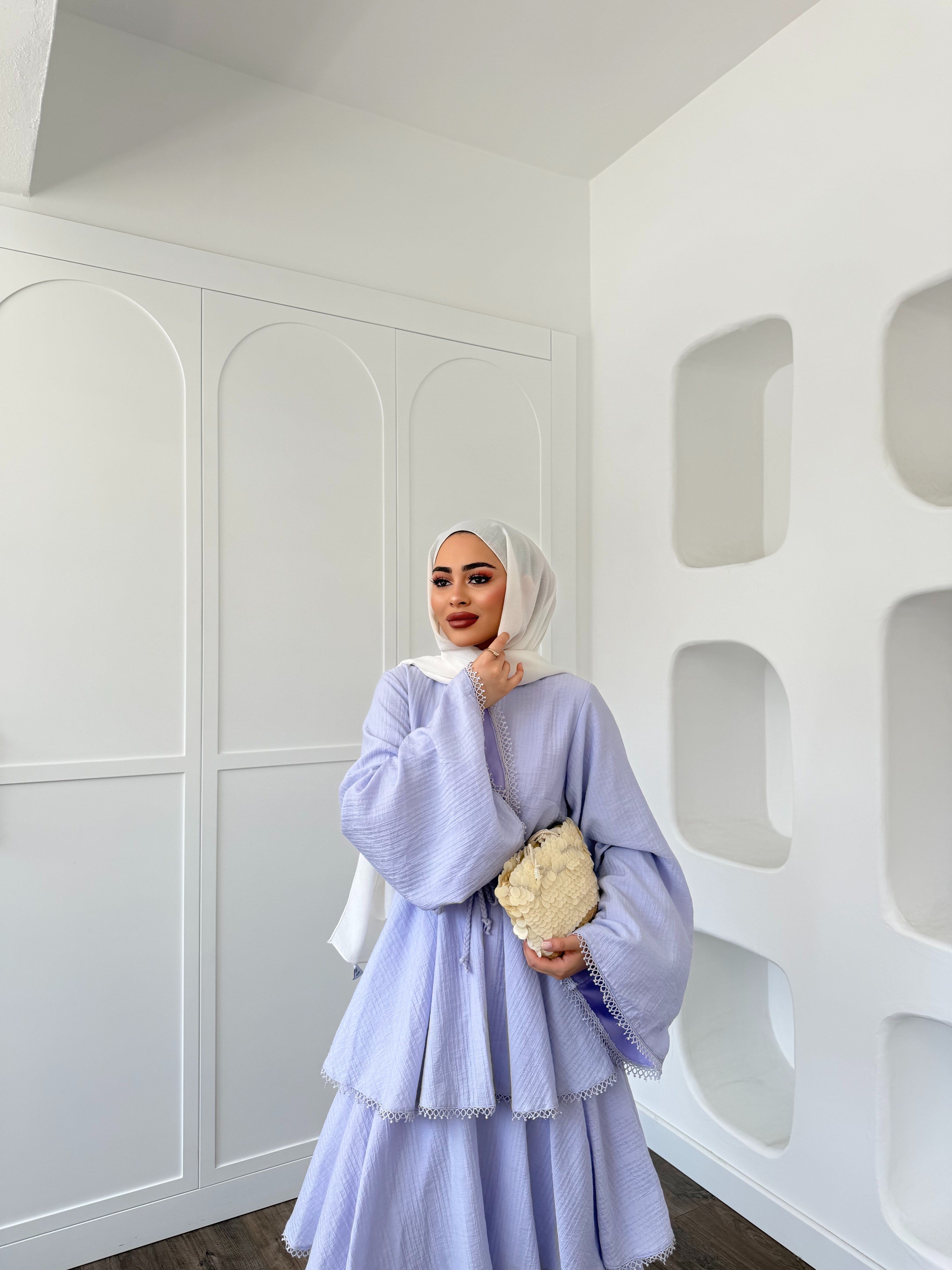 Reyya Müslin Elbise - Lila
