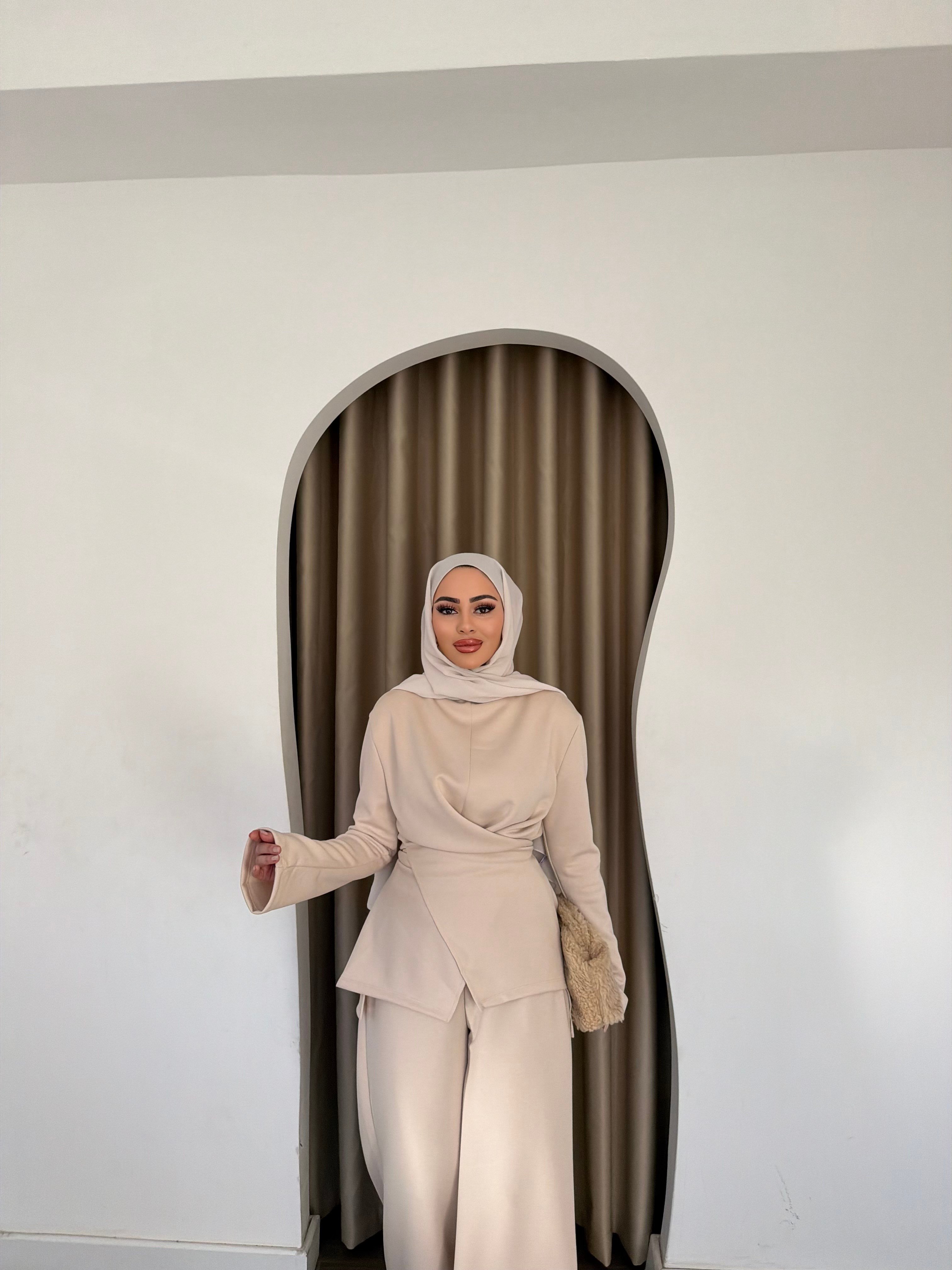 Rival Bağlamalı Takım - Bej
