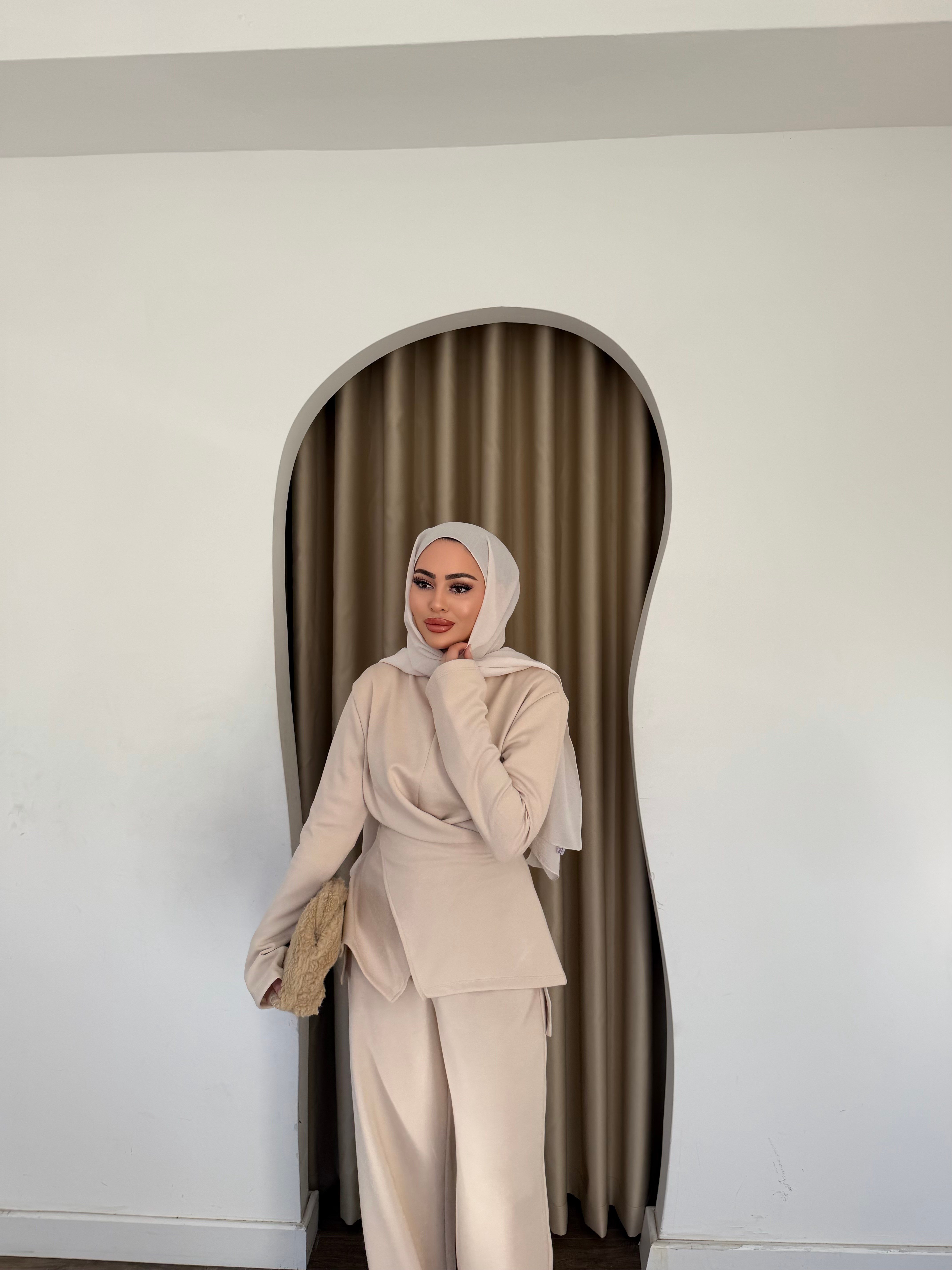Rival Bağlamalı Takım - Bej